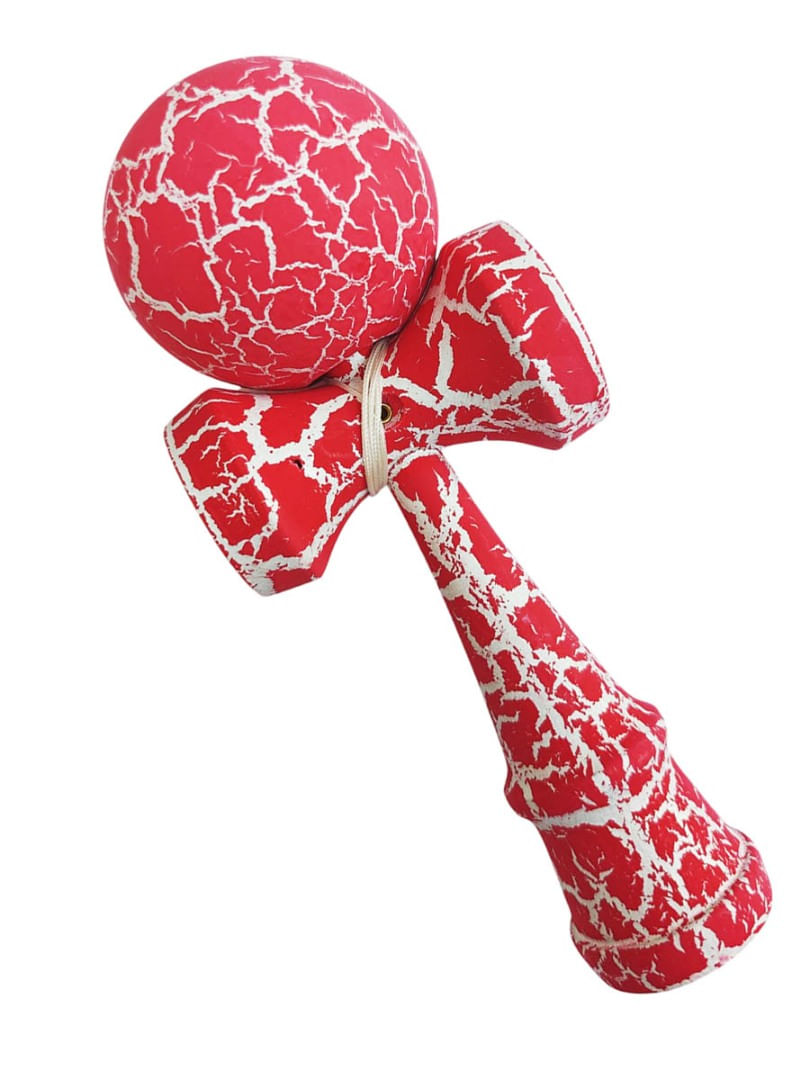 Kendama Profesionala, Bila din lemn, Design artistic cu finisaj Crapatura + Sticker pentru Telefon, 111KD - 2 | YEO