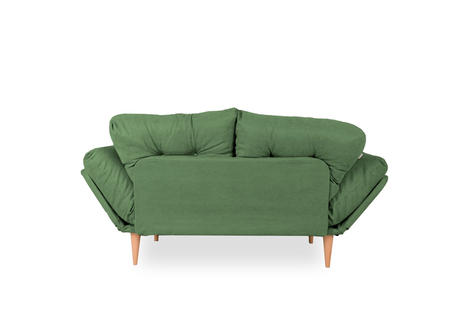Canapea extensibila, Hanah Home, cadru metalic, stofa in, verde, 190x60 cm — imaginea 3