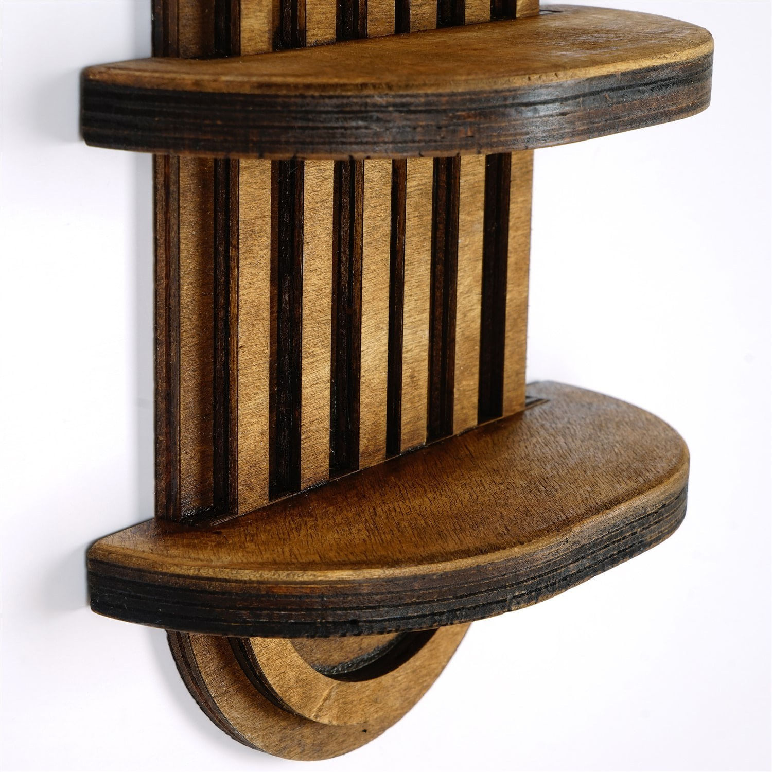 Raft de perete, Hanah Home, placaj, nuc, 40x20x9 cm, 792EVL9066 — imaginea 2