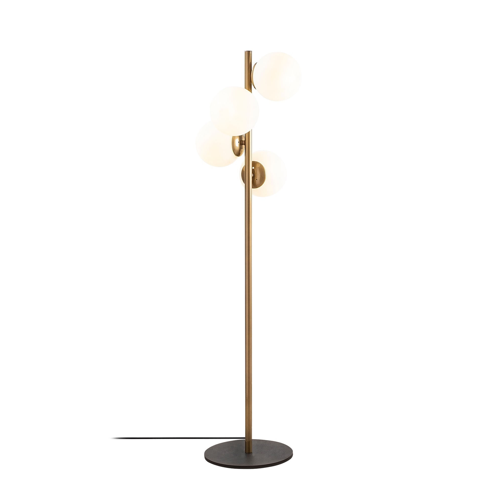 Lampadar, Opviq, metal, auriu, 32x32x130 cm, 521SHN1530