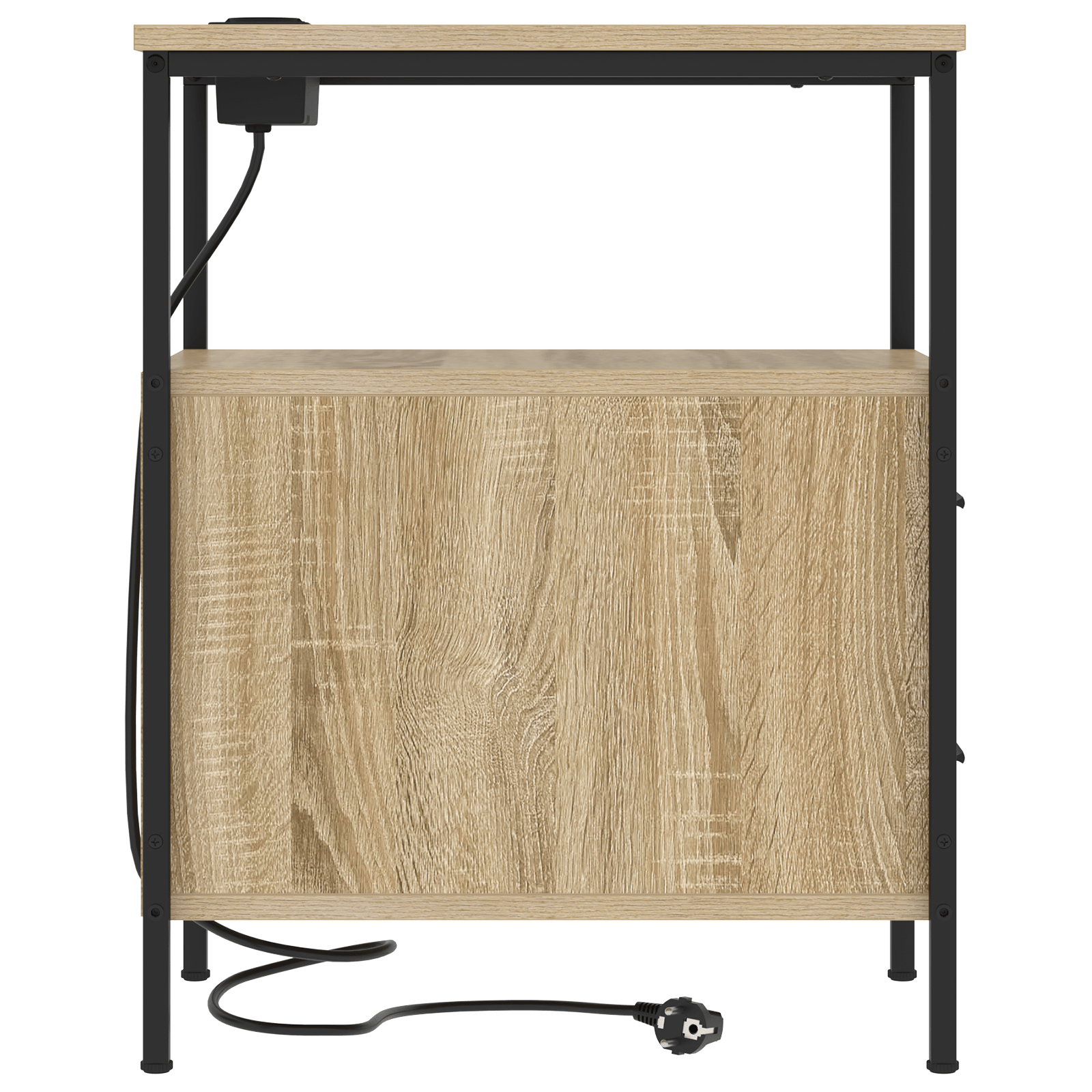 Noptiere 2 pcs Stejar sonoma 30 x 48 x 61 cm Lemn compozit — imaginea 8