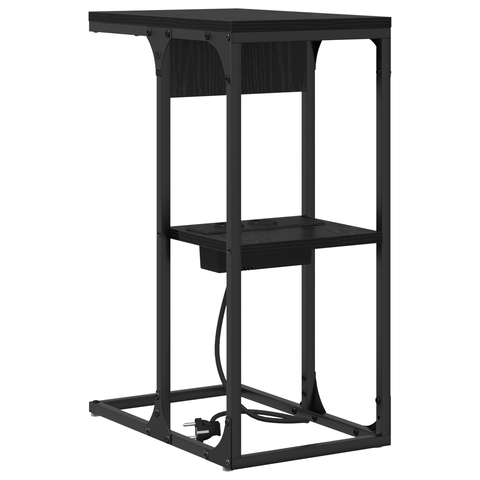 Noptiera Stejar negru 41.5 x 26 x 60.5 cm Lemn compozit — imaginea 2