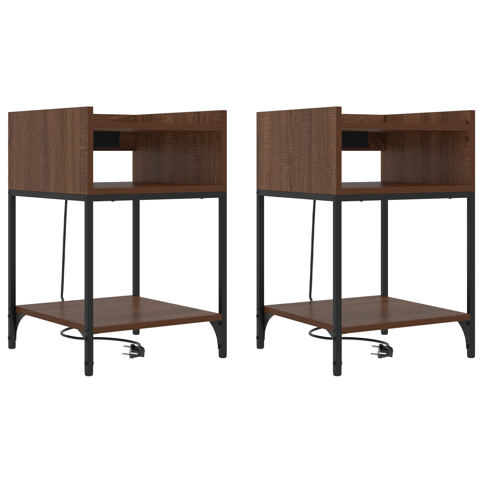 Noptiere 2 pcs Stejar brun 40 x 40 x 61 cm Lemn compozit — imaginea 2