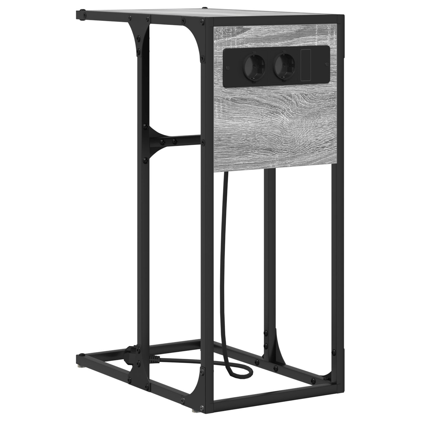 Noptiera sonoma gri 41.5 x 26 x 60.5 cm Lemn compozit — imaginea 2