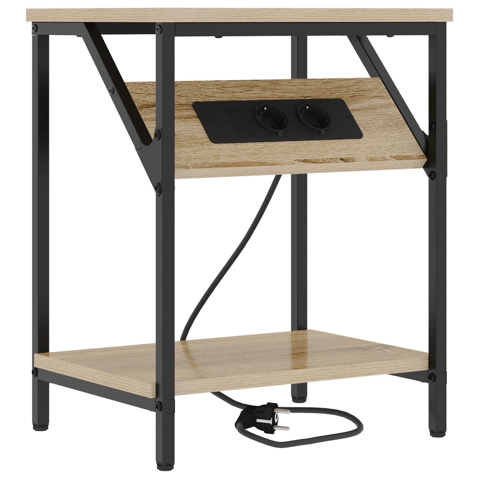 Noptiere 2 pcs Stejar sonoma 38 x 30 x 48 cm Lemn compozit — imaginea 5