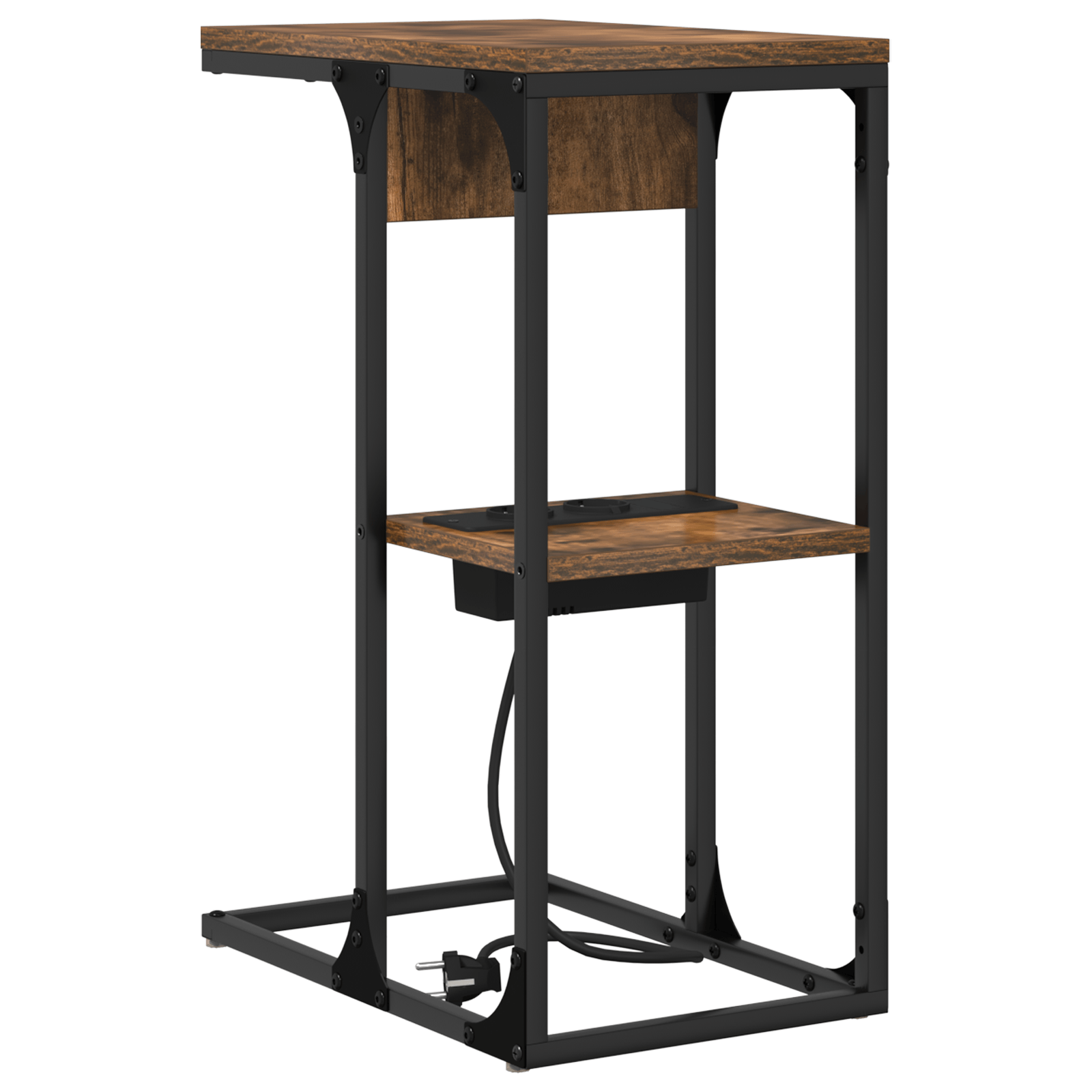 Noptiera Stejar fumuriu 41.5 x 26 x 60.5 cm Lemn compozit — imaginea 2