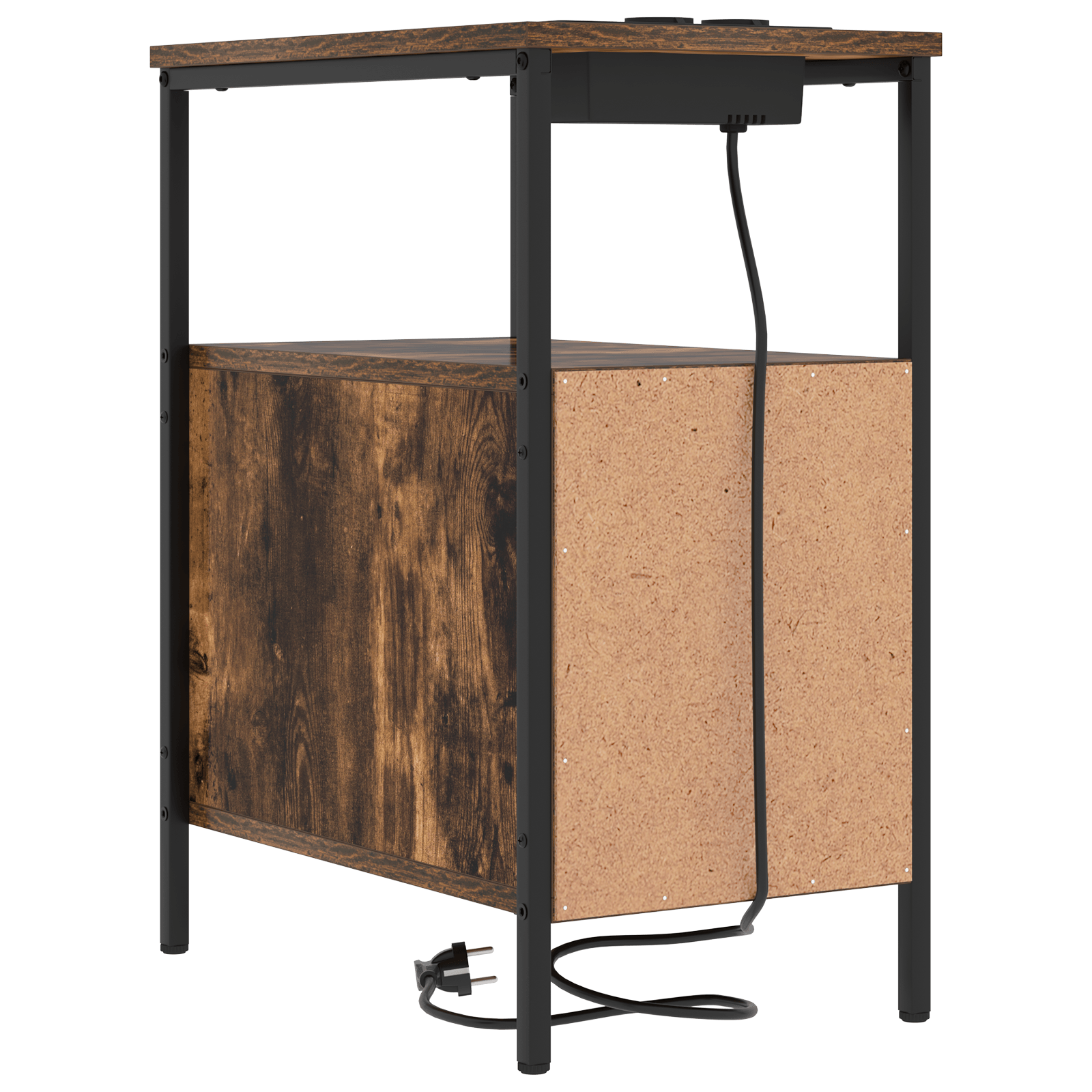Noptiere 2 pcs Stejar afumat 30 x 48 x 61 cm Lemn compozit — imaginea 9