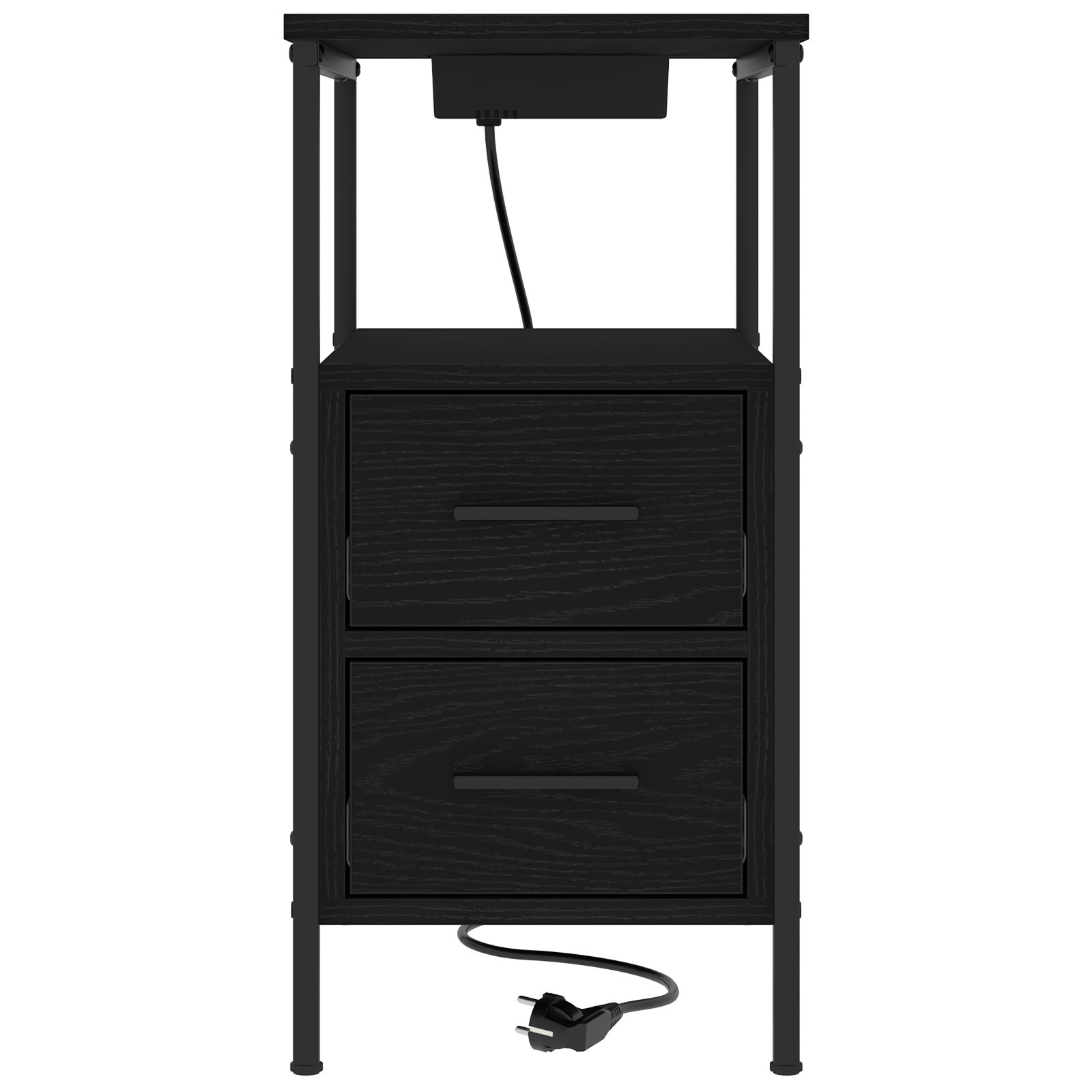 Noptiere 2 pcs Stejar negru 30 x 48 x 61 cm Lemn compozit — imaginea 7