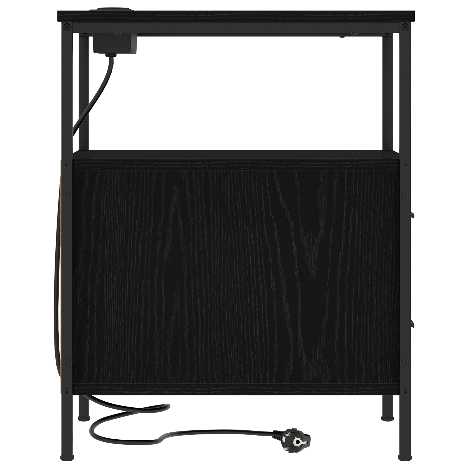 Noptiere 2 pcs Stejar negru 30 x 48 x 61 cm Lemn compozit — imaginea 8