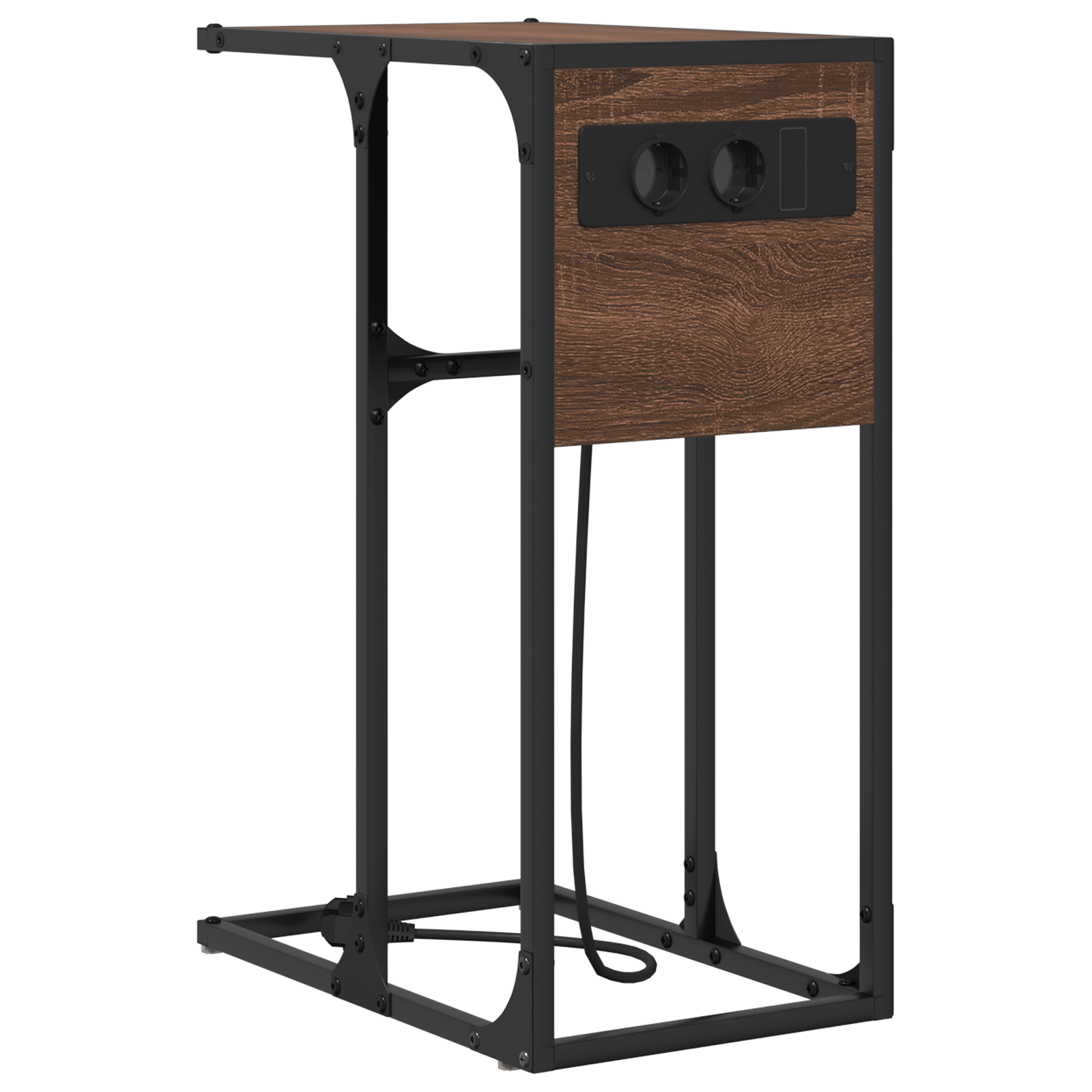Noptiera Stejar brun 41.5 x 26 x 60.5 cm Lemn compozit — imaginea 2