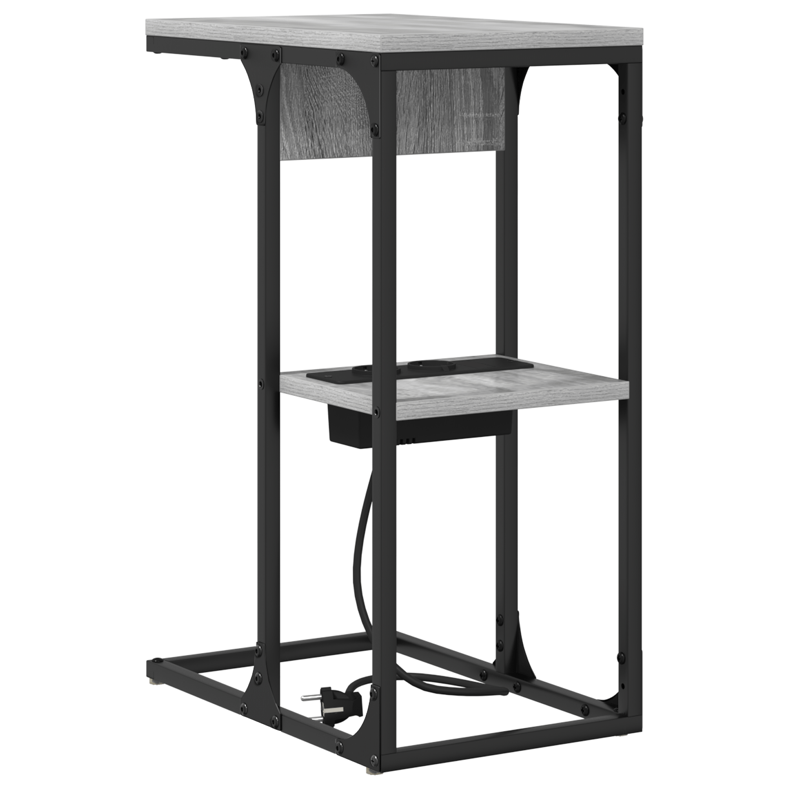 Noptiera Gri sonoma 41.5 x 26 x 60.5 cm Lemn compozit — imaginea 2