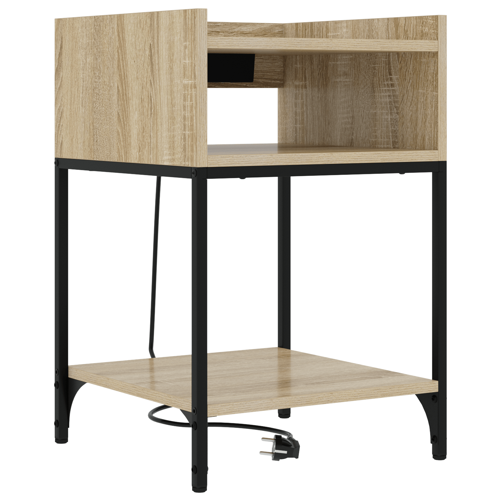 Noptiere 2 pcs Stejar sonoma 40 x 40 x 61 cm Lemn compozit — imaginea 5