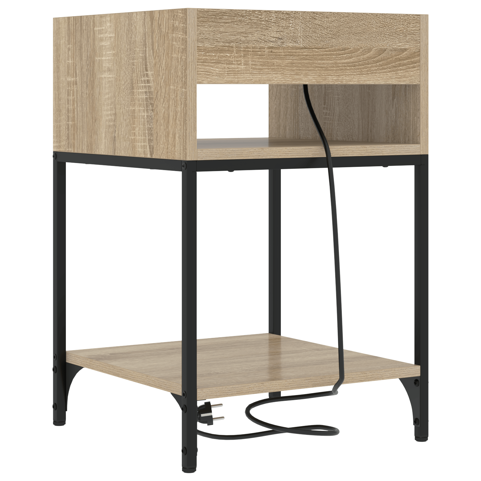 Noptiere 2 pcs Stejar sonoma 40 x 40 x 61 cm Lemn compozit — imaginea 8