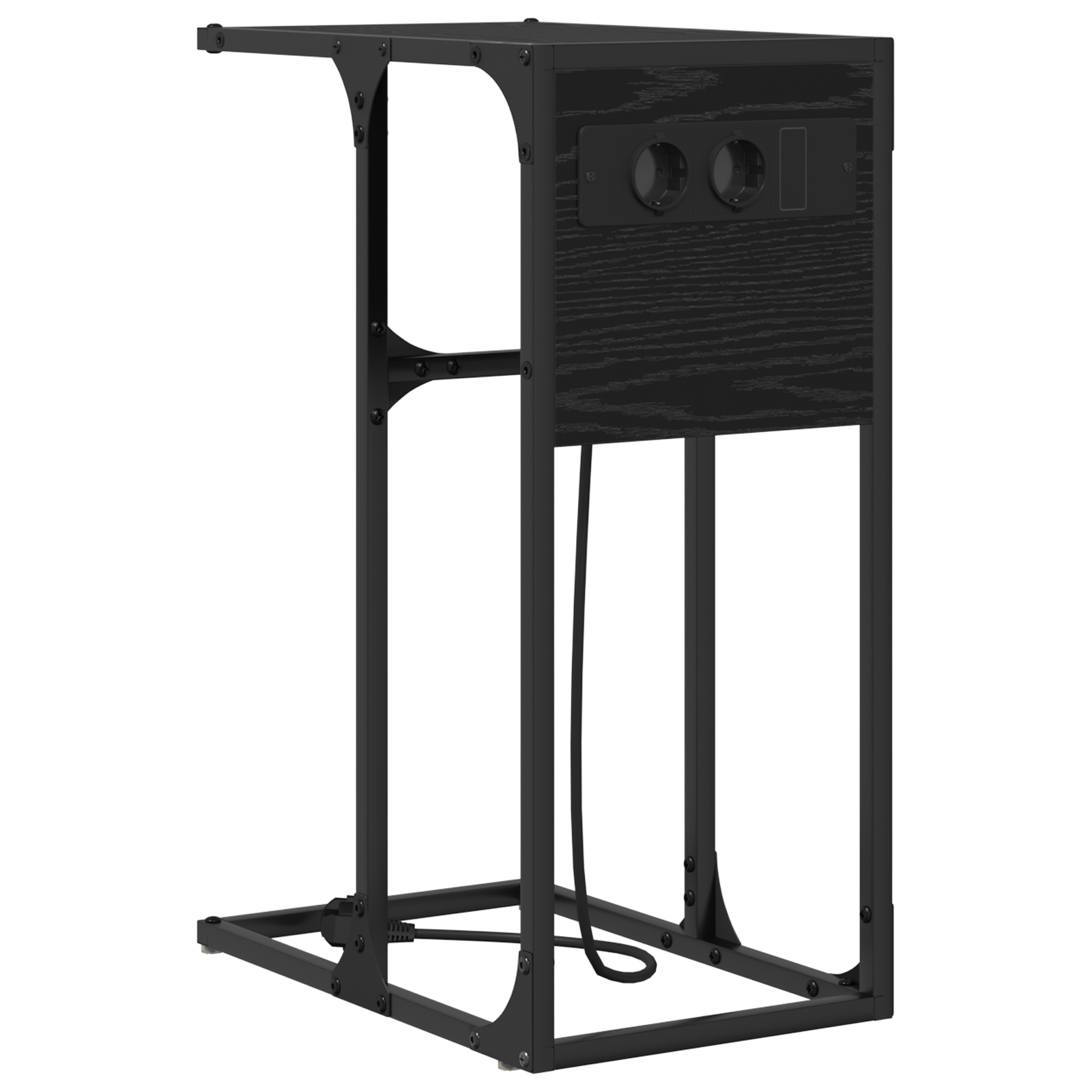 Noptiera Stejar negru 41.5 x 26 x 60.5 cm Lemn compozit — imaginea 2