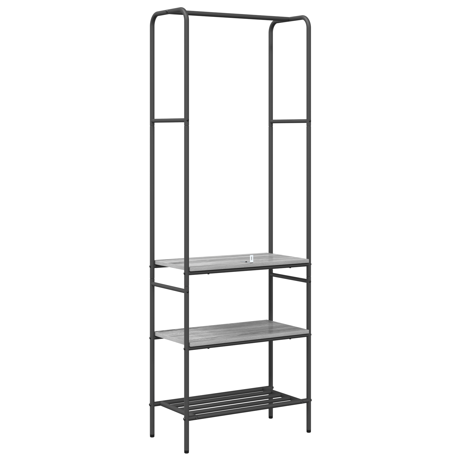 Suport pentru haine cu rafturi sonoma gri 60 x 30 x 171 cm — imaginea 7