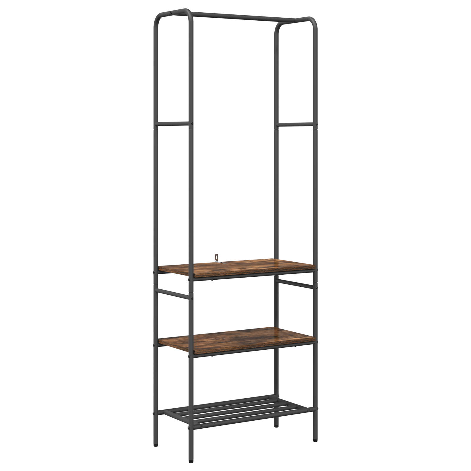Suport pentru haine cu rafturi Stejar afumat 60 x 30 x 171 cm — imaginea 2