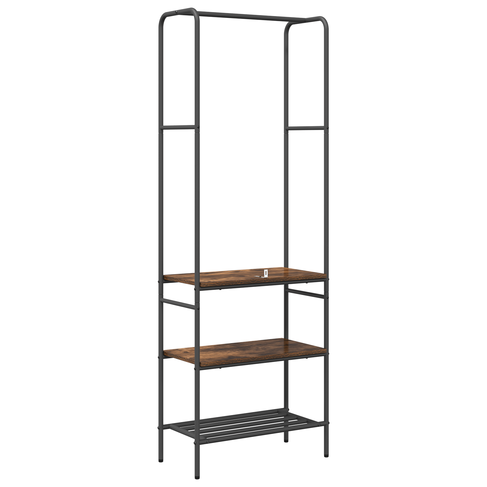 Suport pentru haine cu rafturi Stejar afumat 60 x 30 x 171 cm — imaginea 7