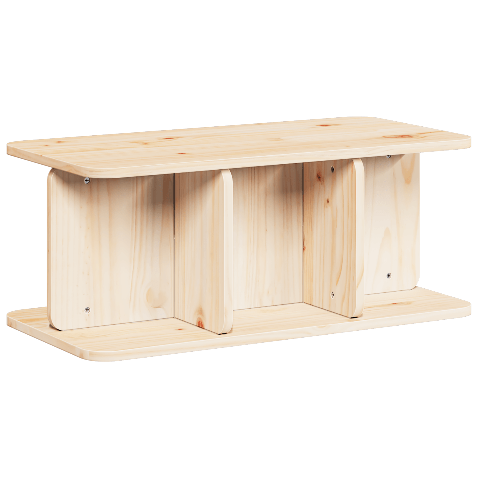 Masa de cafea Natural 80 x 39.5 x 33.5 cm Lemn de brad solid — imaginea 2