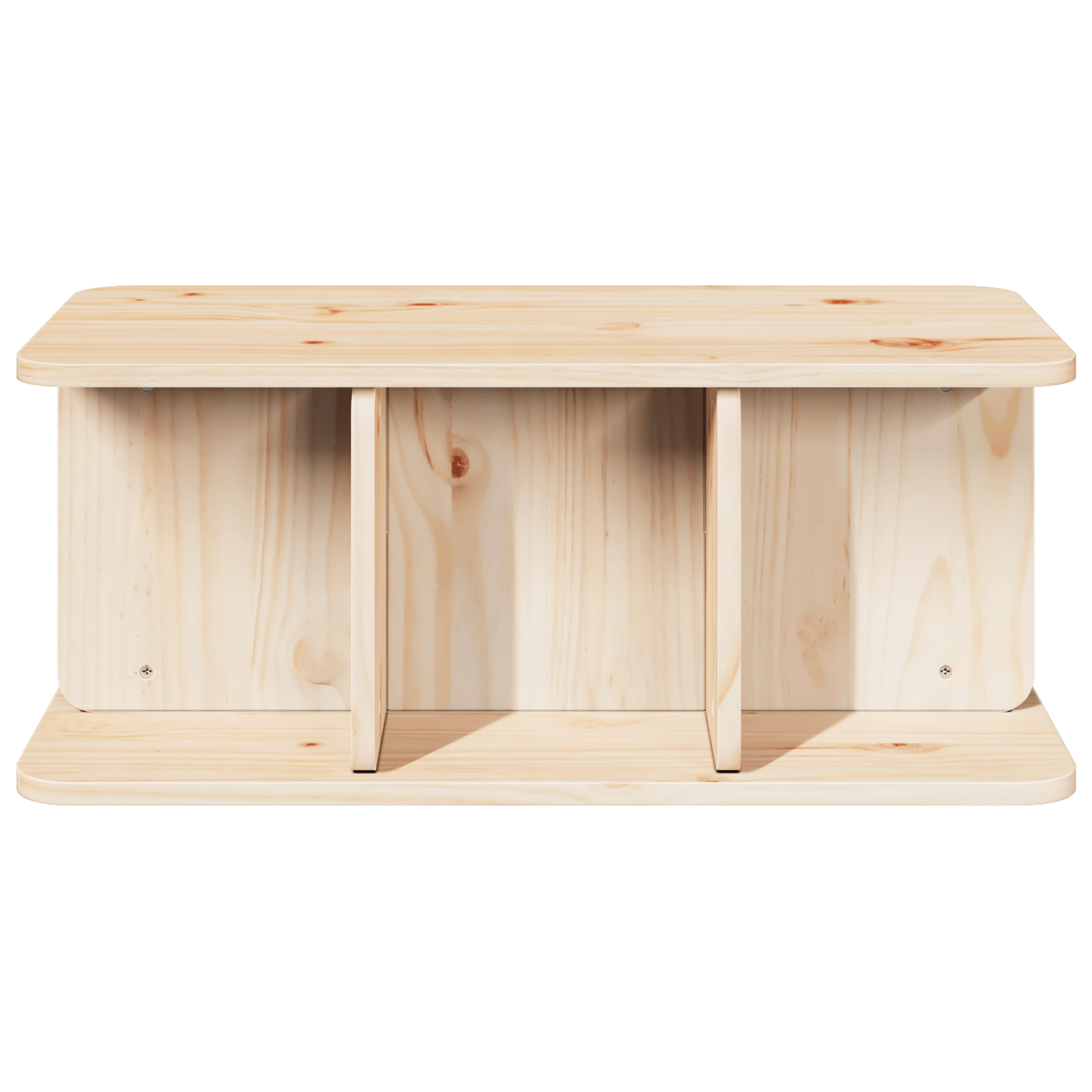 Masa de cafea Natural 80 x 39.5 x 33.5 cm Lemn de brad solid — imaginea 5