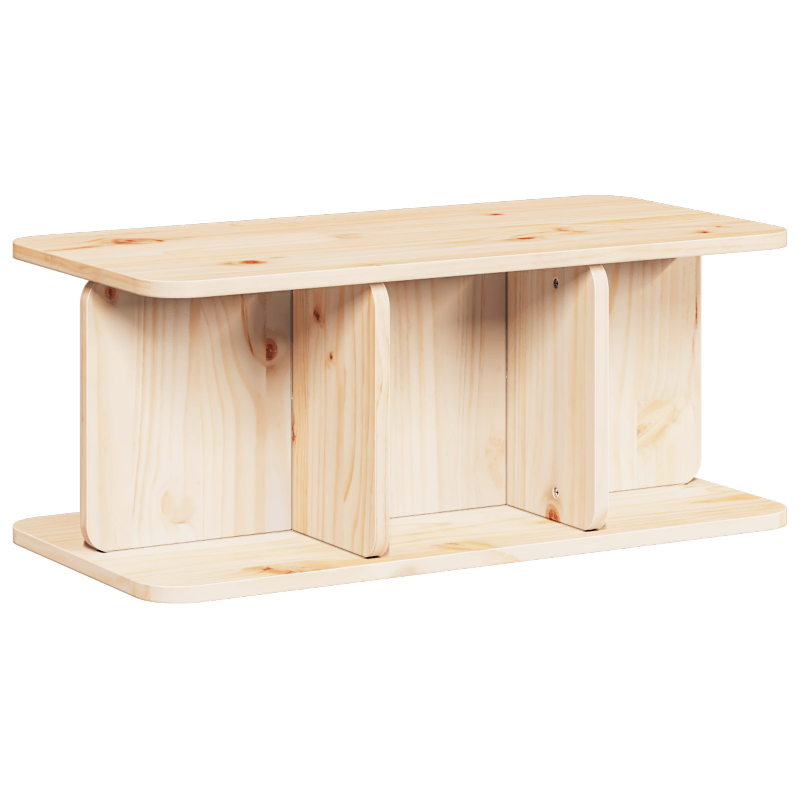Masa de cafea Natural 80 x 39.5 x 33.5 cm Lemn de brad solid — imaginea 7