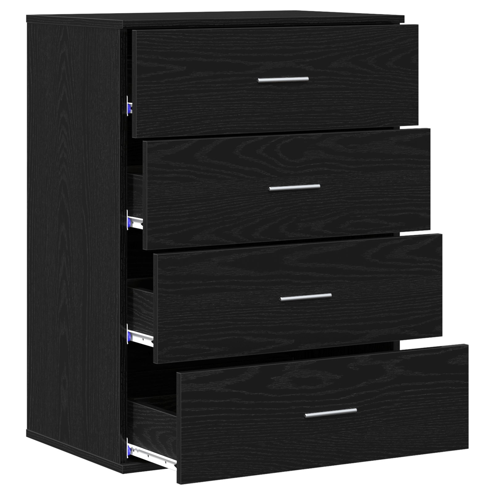 Bufet cu sertar cu depozitare Stejar negru 60 x 39 x 80 cm Lemn compozit — imaginea 5