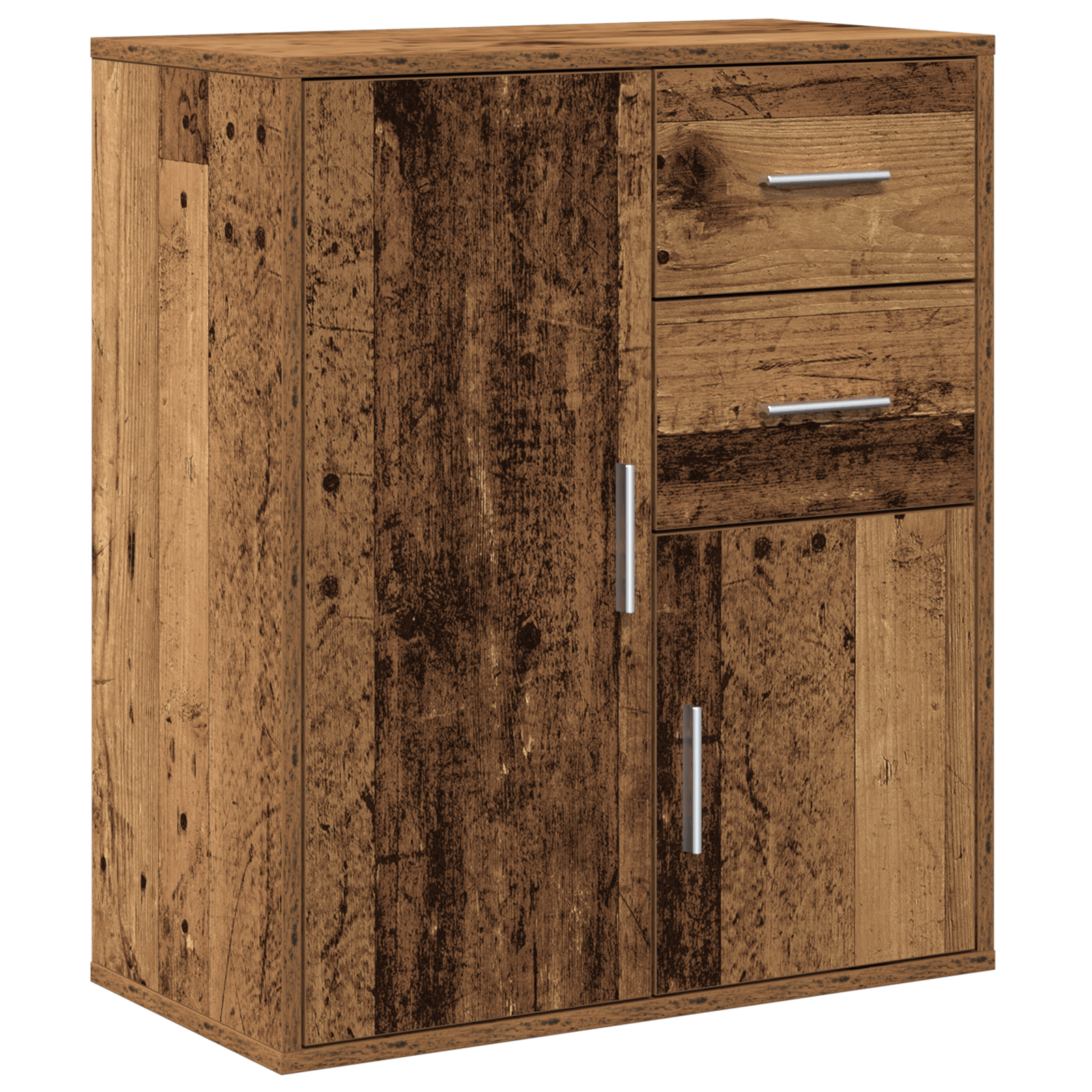 Bufet cu sertar cu raft cu depozitare cu usa Lemn vechi 60 x 31 x 70 cm Lemn compozit — imaginea 2