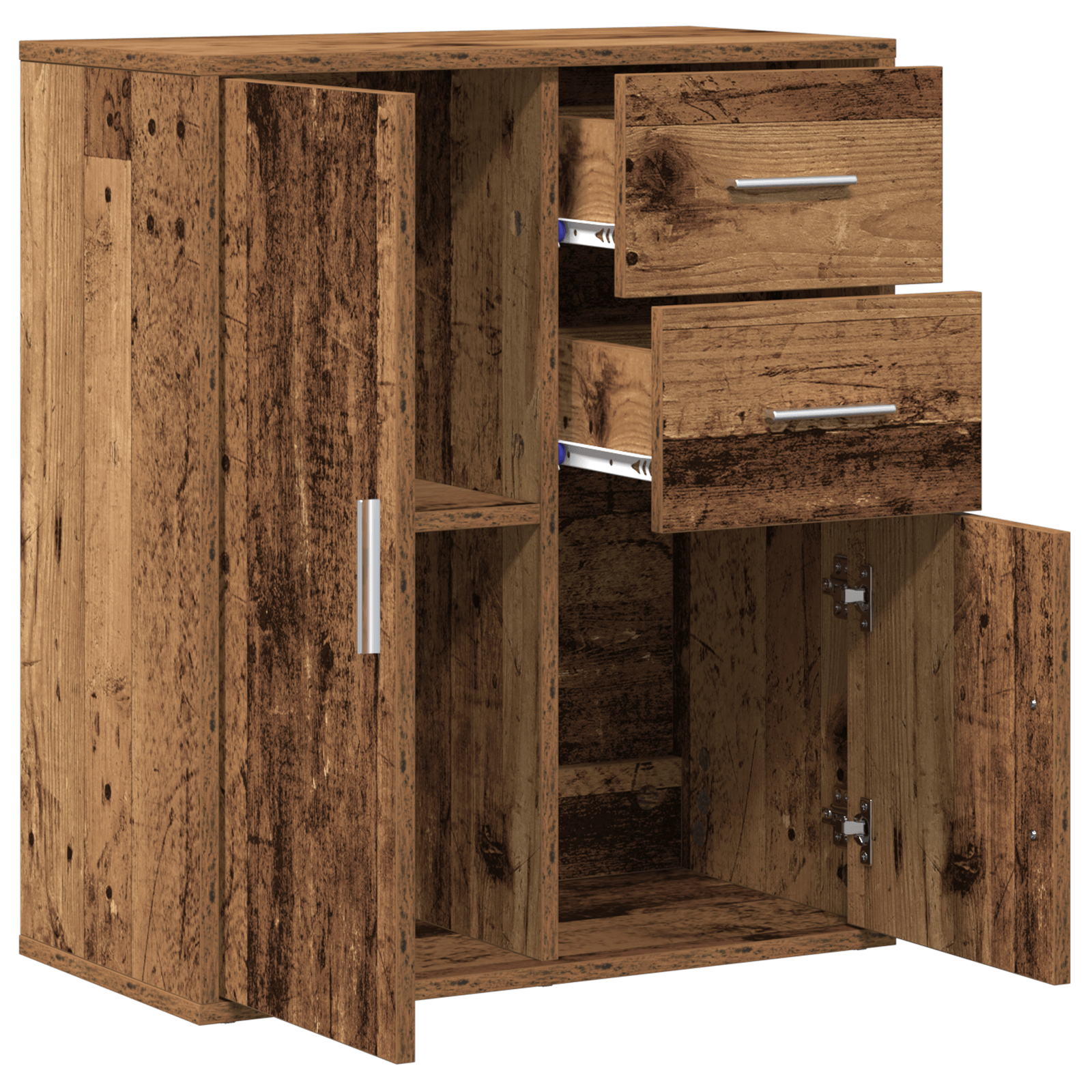 Bufet cu sertar cu raft cu depozitare cu usa Lemn vechi 60 x 31 x 70 cm Lemn compozit — imaginea 5
