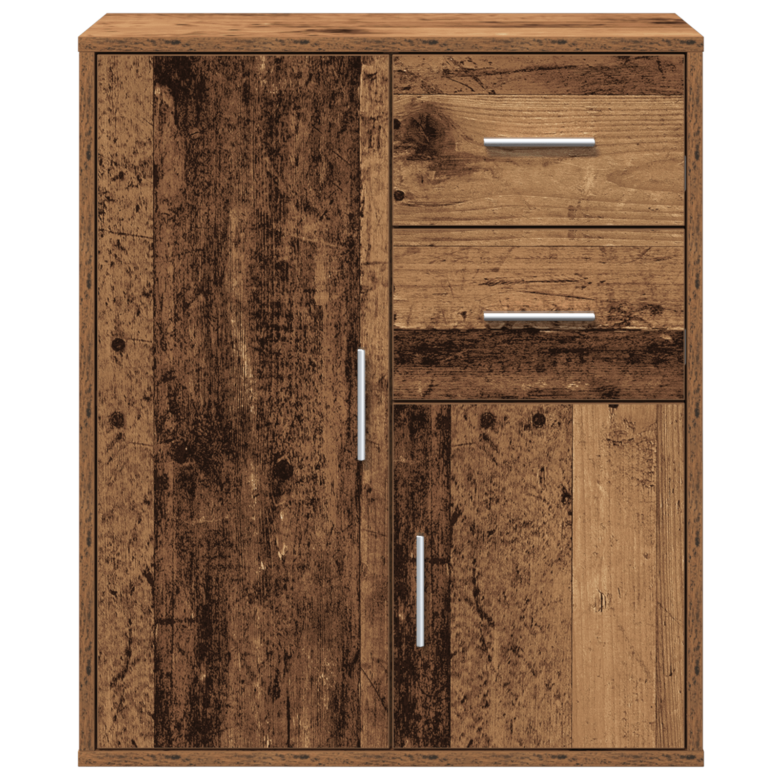 Bufet cu sertar cu raft cu depozitare cu usa Lemn vechi 60 x 31 x 70 cm Lemn compozit — imaginea 6