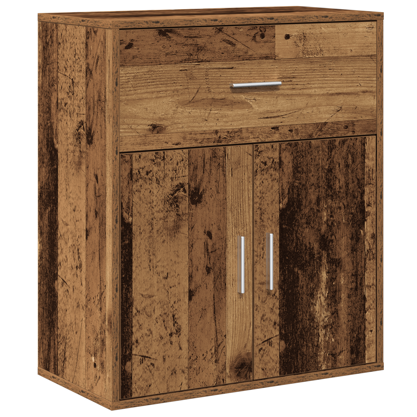Bufet cu sertar cu raft cu depozitare cu usa Lemn vechi 60 x 31 x 70 cm Lemn compozit — imaginea 2