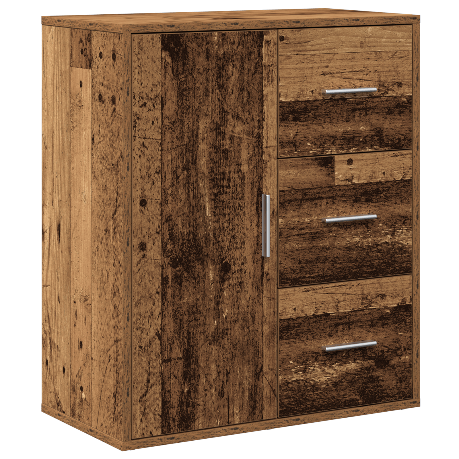 Bufet cu sertar cu raft cu depozitare cu usa Lemn vechi 60 x 31 x 70 cm Lemn compozit — imaginea 2