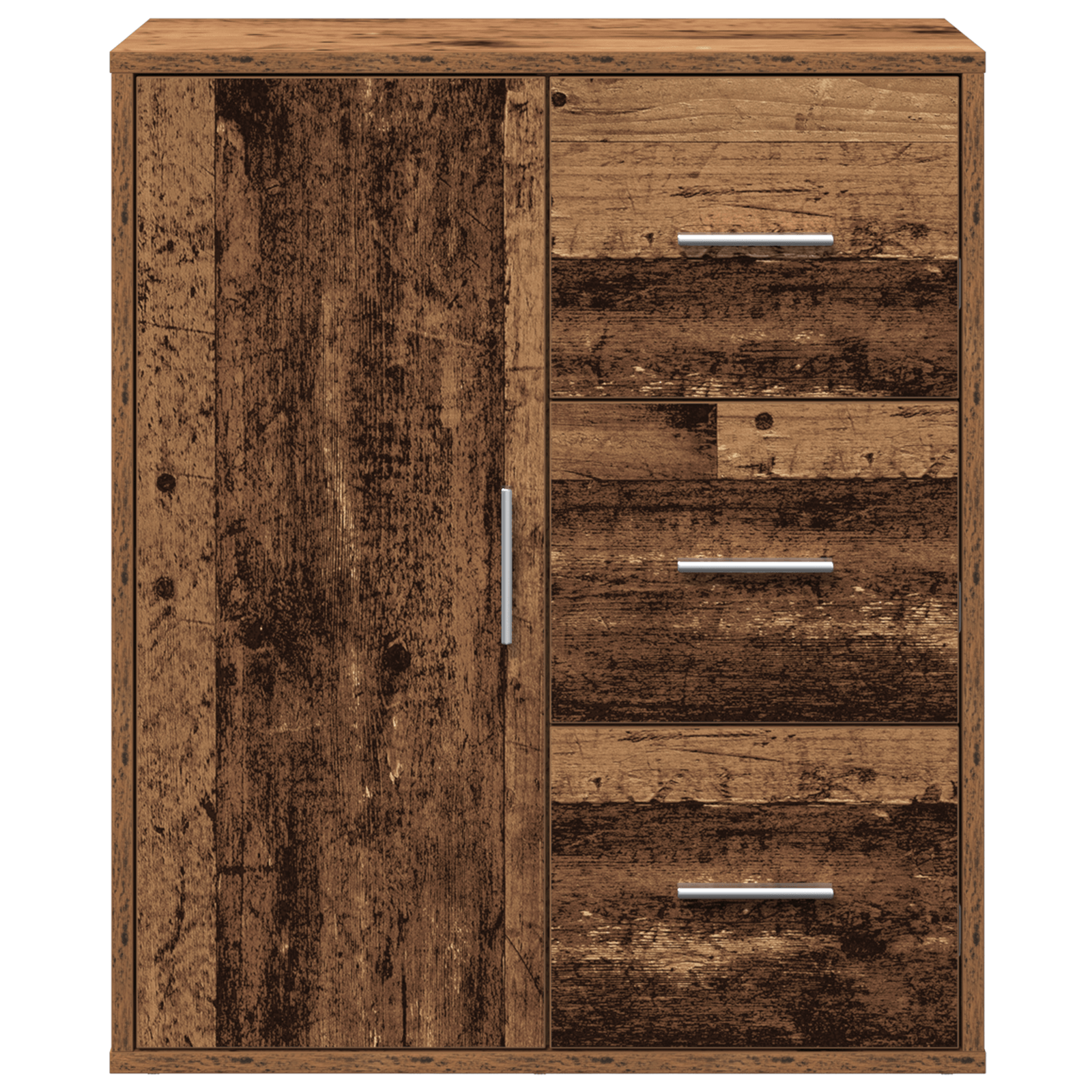 Bufet cu sertar cu raft cu depozitare cu usa Lemn vechi 60 x 31 x 70 cm Lemn compozit — imaginea 6