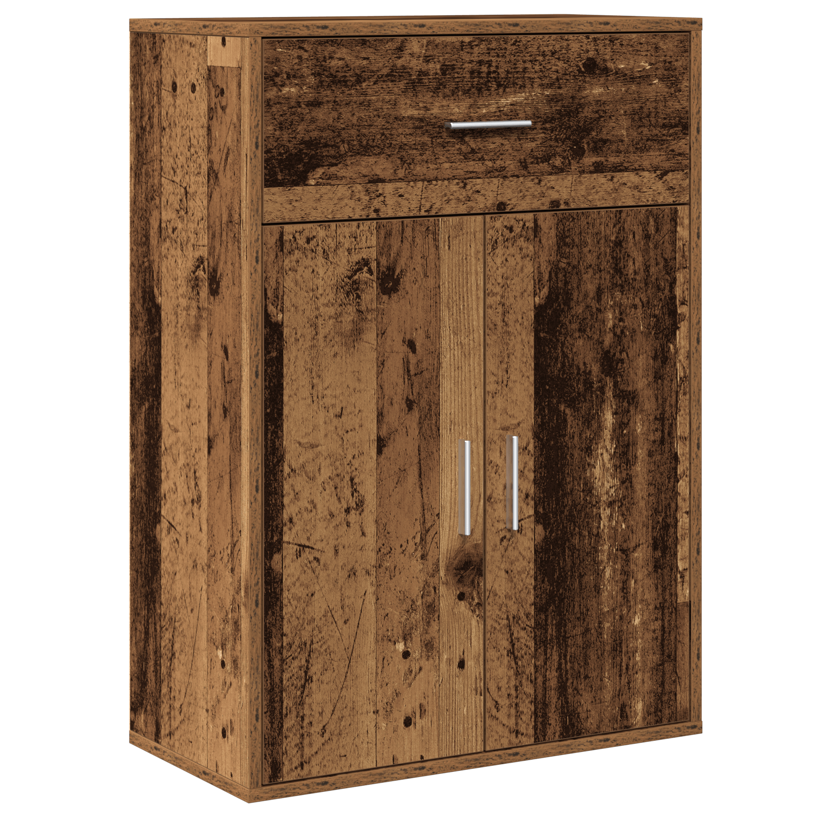 Bufet cu sertar cu raft cu depozitare cu usa Lemn vechi 79 x 38 x 80 cm Lemn compozit — imaginea 2