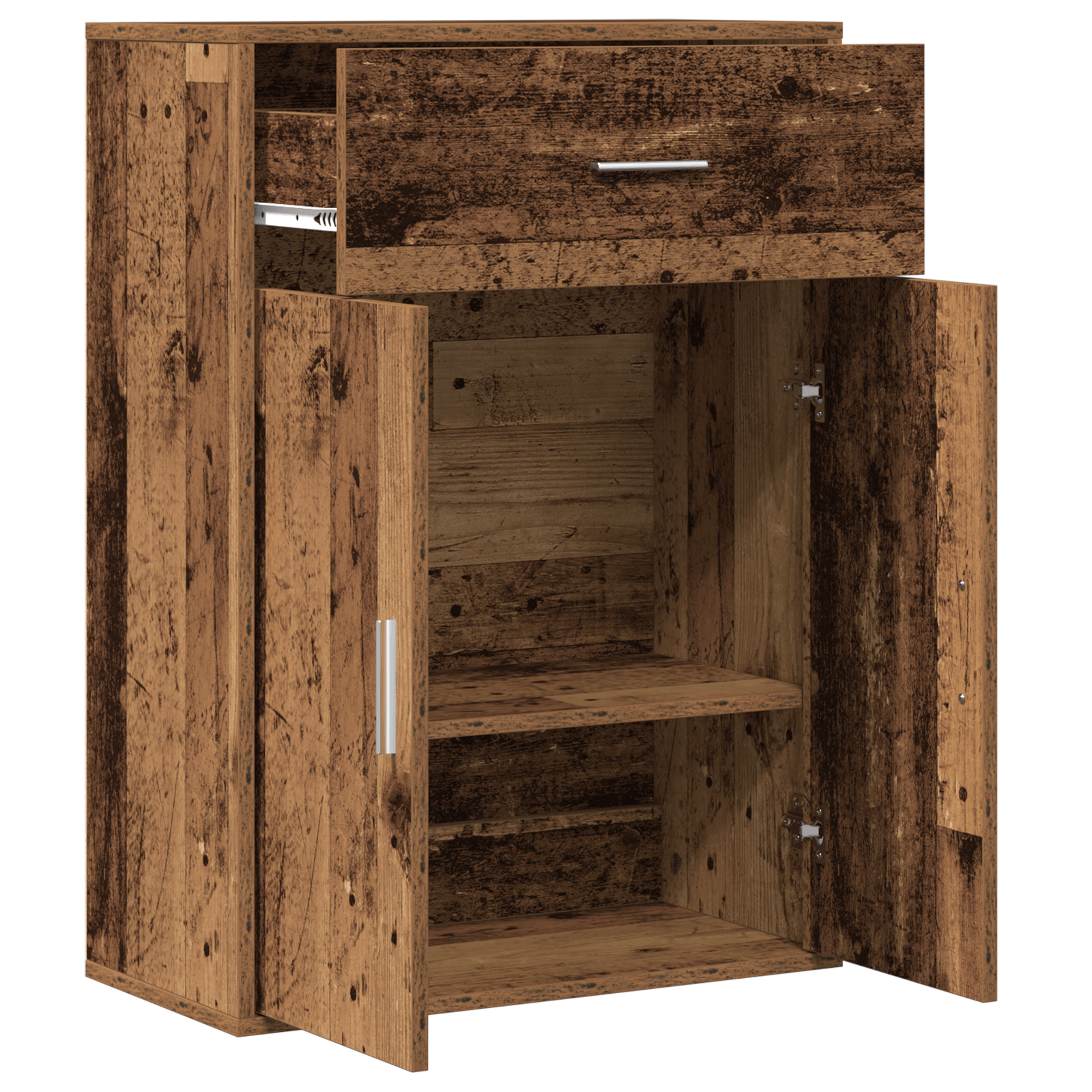 Bufet cu sertar cu raft cu depozitare cu usa Lemn vechi 79 x 38 x 80 cm Lemn compozit — imaginea 5