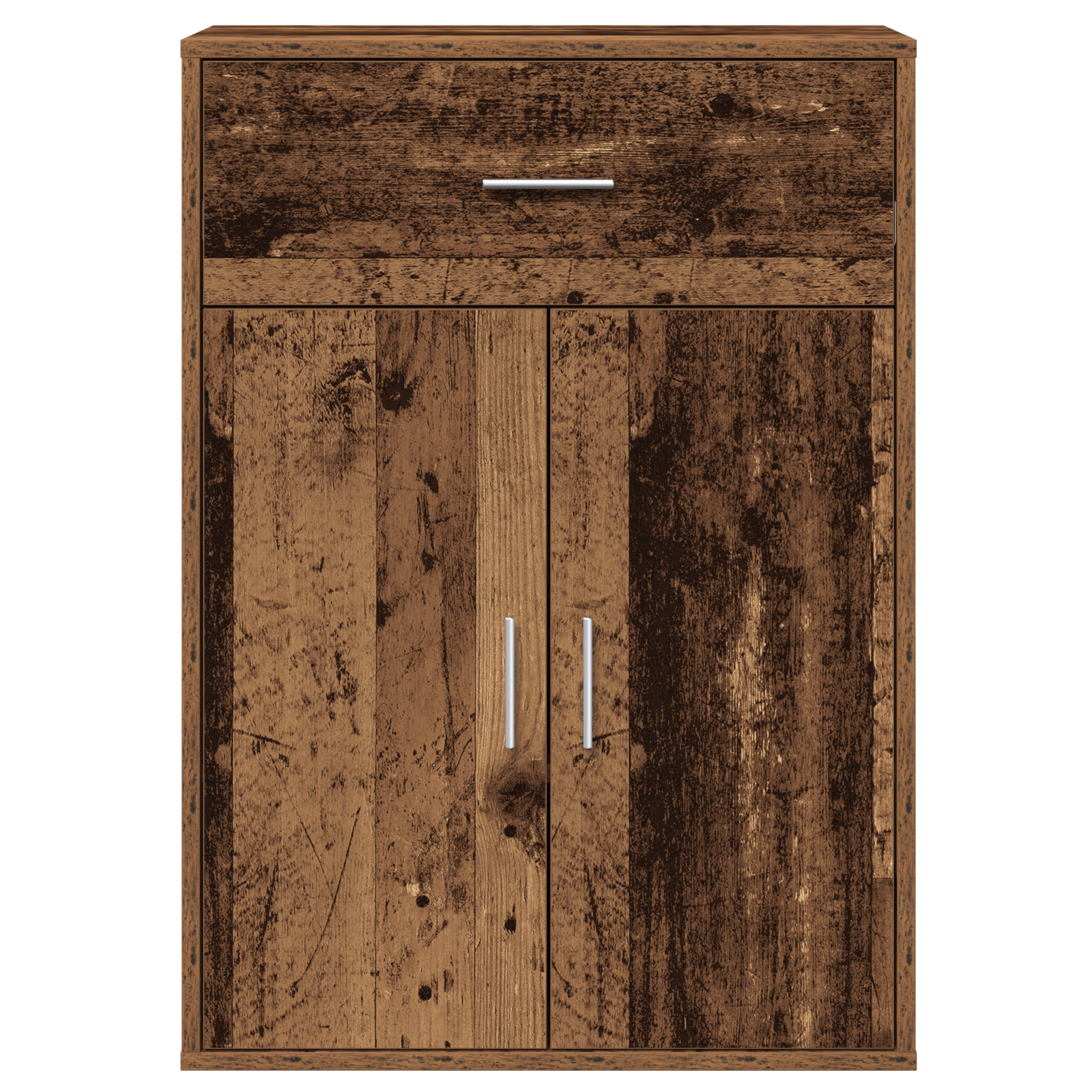 Bufet cu sertar cu raft cu depozitare cu usa Lemn vechi 79 x 38 x 80 cm Lemn compozit — imaginea 6
