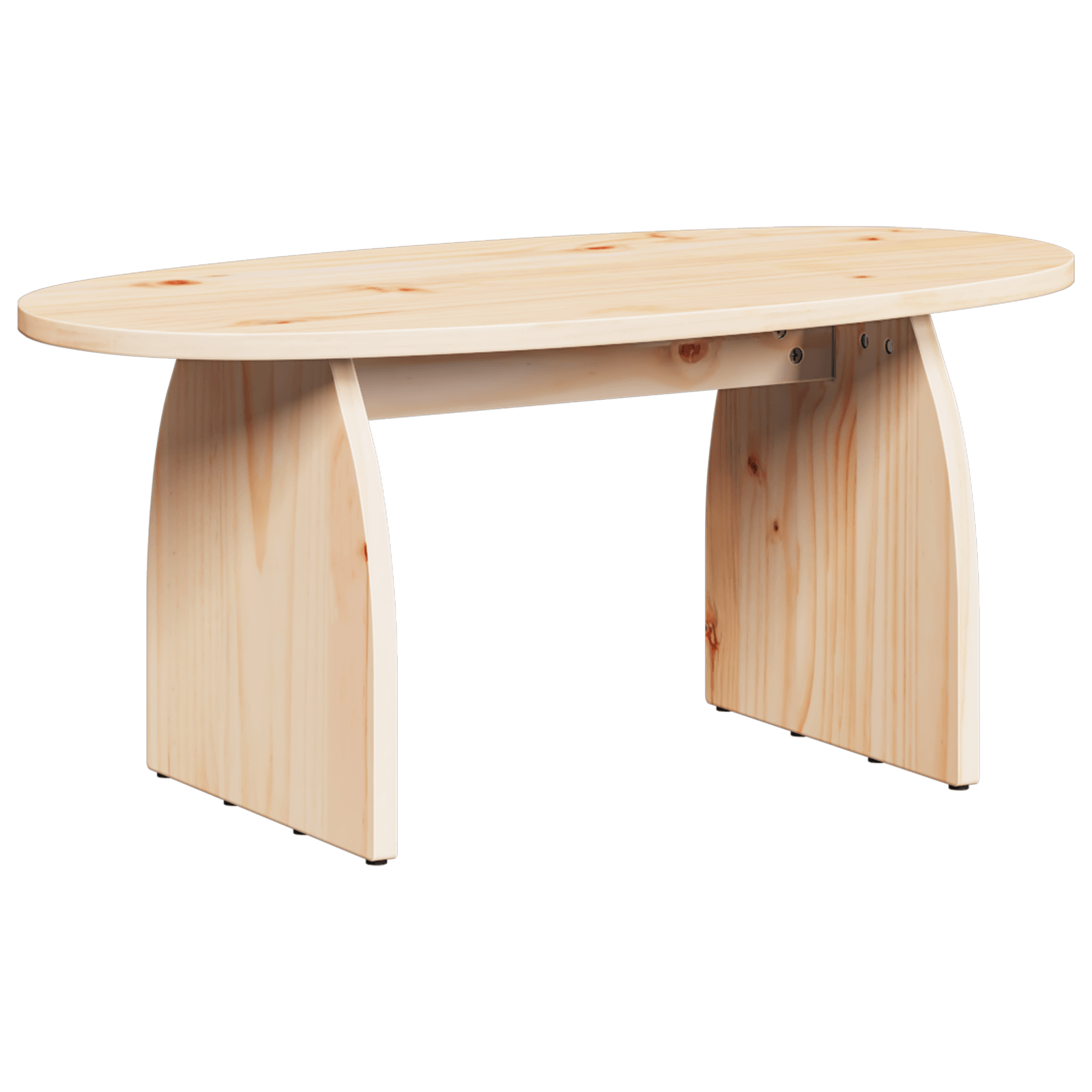 Masa de cafea Natural 80 x 40 x 35 cm Lemn de brad solid — imaginea 2