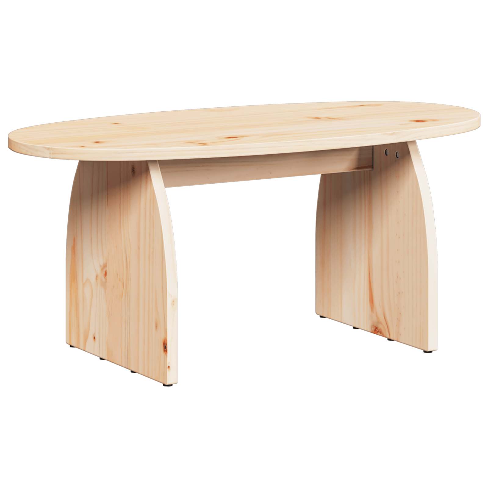 Masa de cafea Natural 80 x 40 x 35 cm Lemn de brad solid — imaginea 9