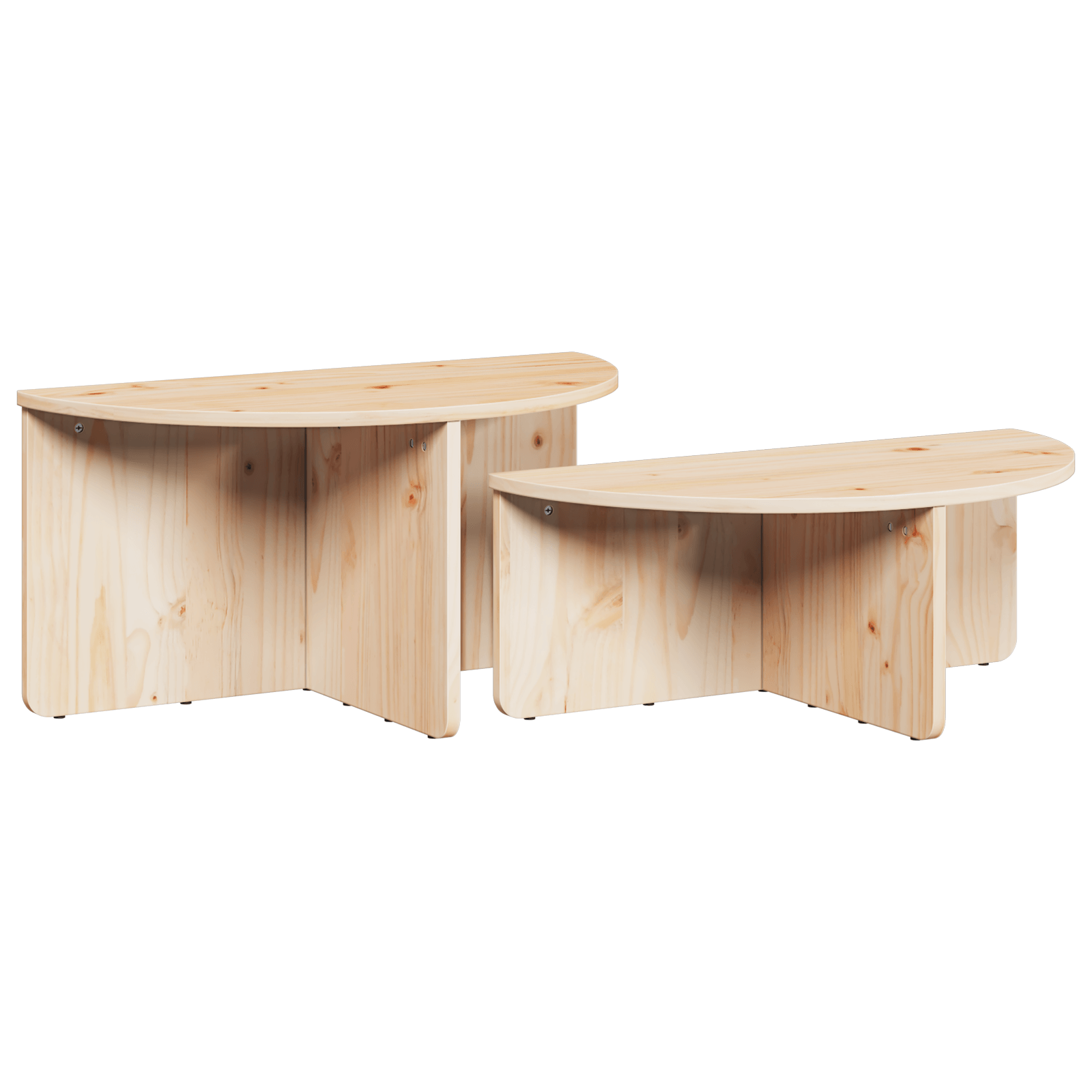 Masa de cafea 2 pcs Natural 79 x 39.5 x 40 cm — imaginea 2