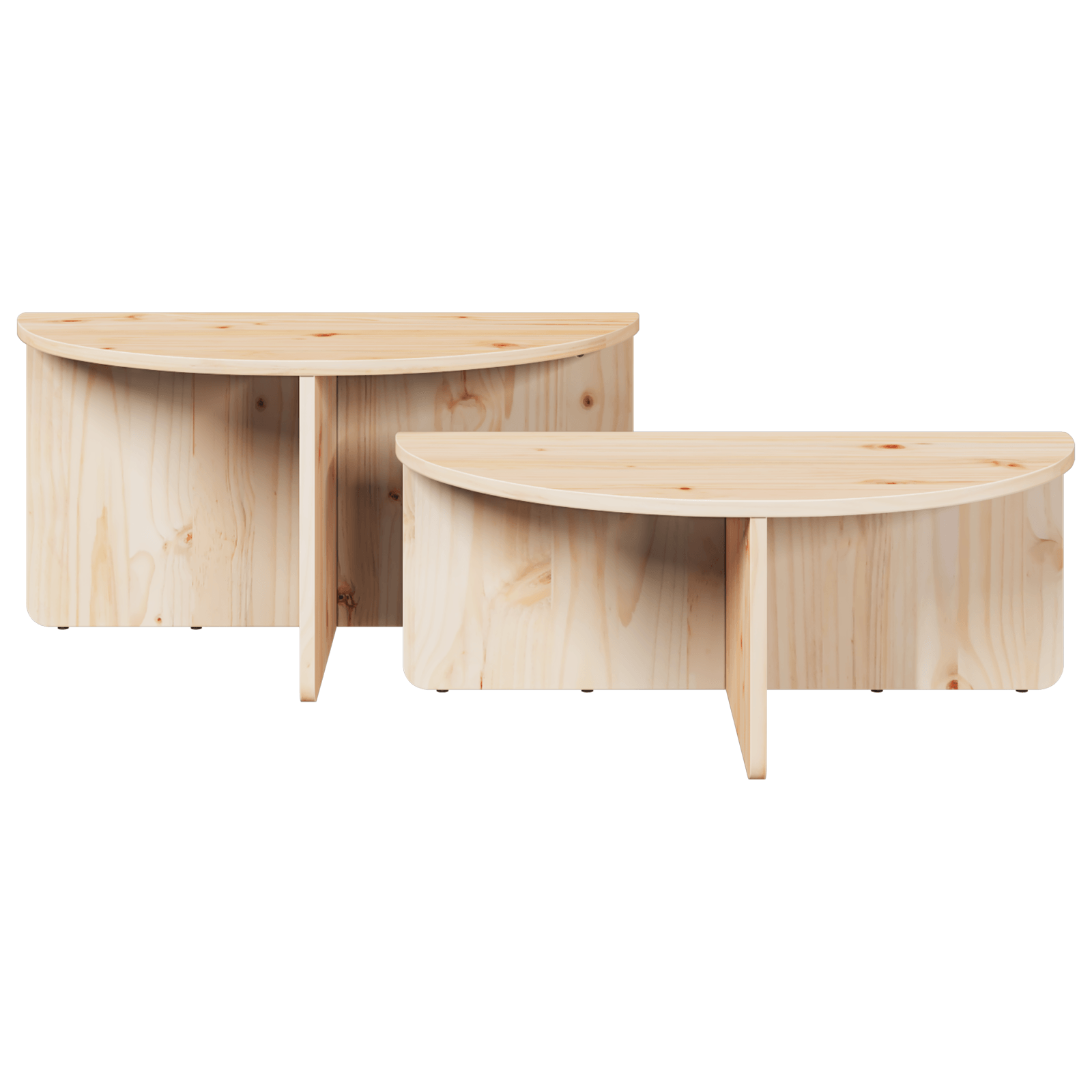Masa de cafea 2 pcs Natural 79 x 39.5 x 40 cm — imaginea 8