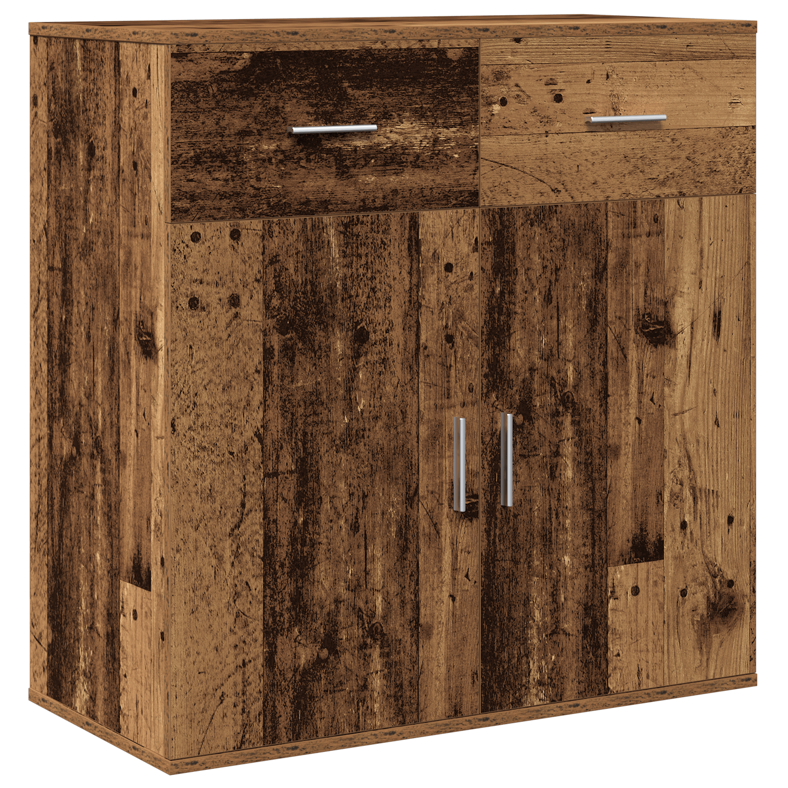 Bufet cu sertar cu raft cu depozitare cu usa Lemn vechi 79 x 38 x 80 cm Lemn compozit — imaginea 2