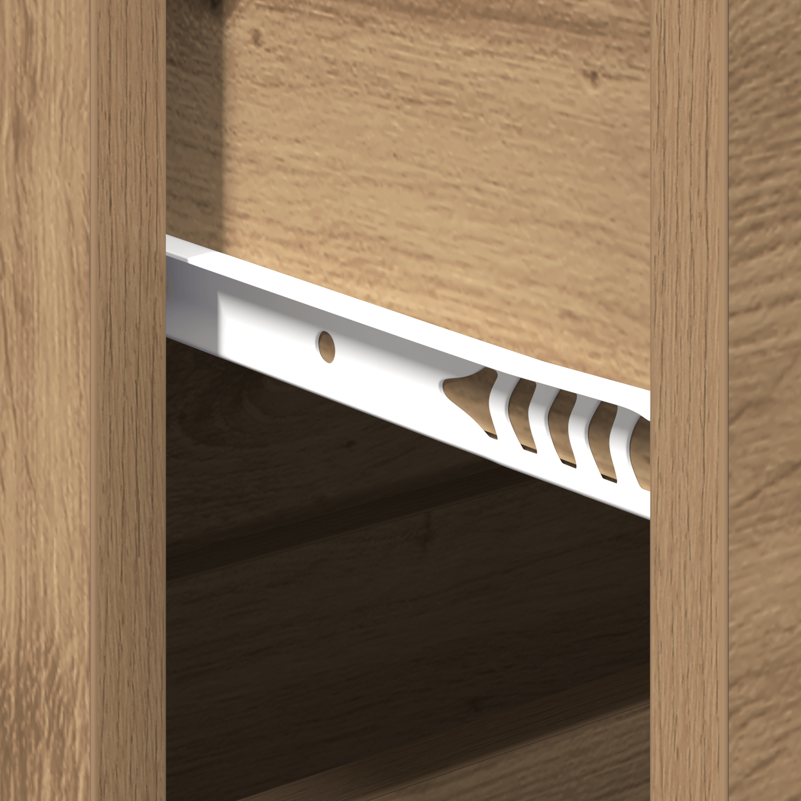 Bufet cu sertar Stejar artisanal 60 x 39 x 80 cm Lemn compozit — imaginea 9