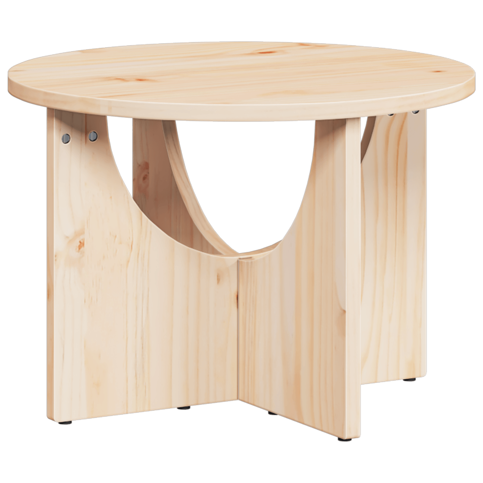 Masa de cafea Natural 50 x 50 x 35 cm Lemn de brad solid — imaginea 2