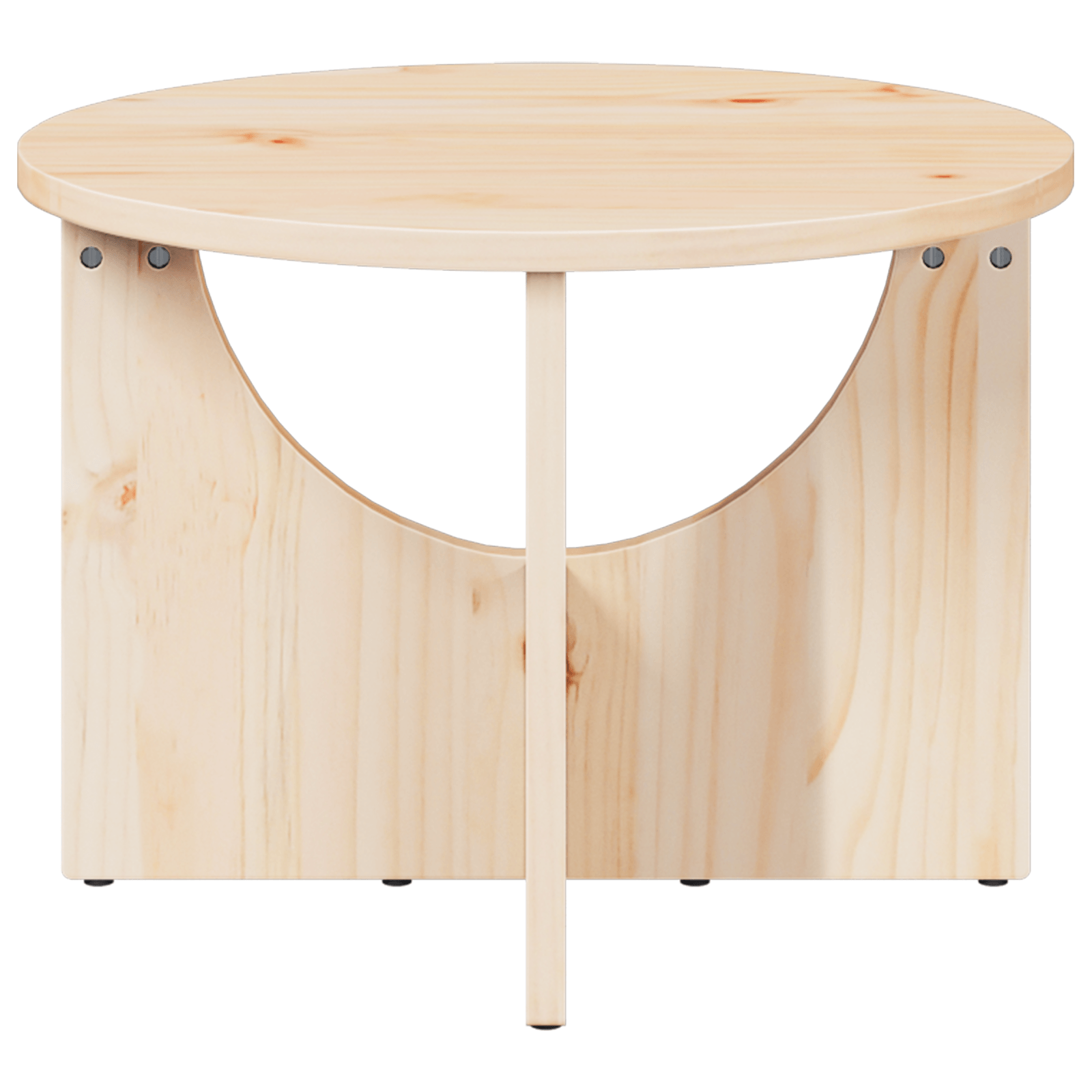 Masa de cafea Natural 50 x 50 x 35 cm Lemn de brad solid — imaginea 5
