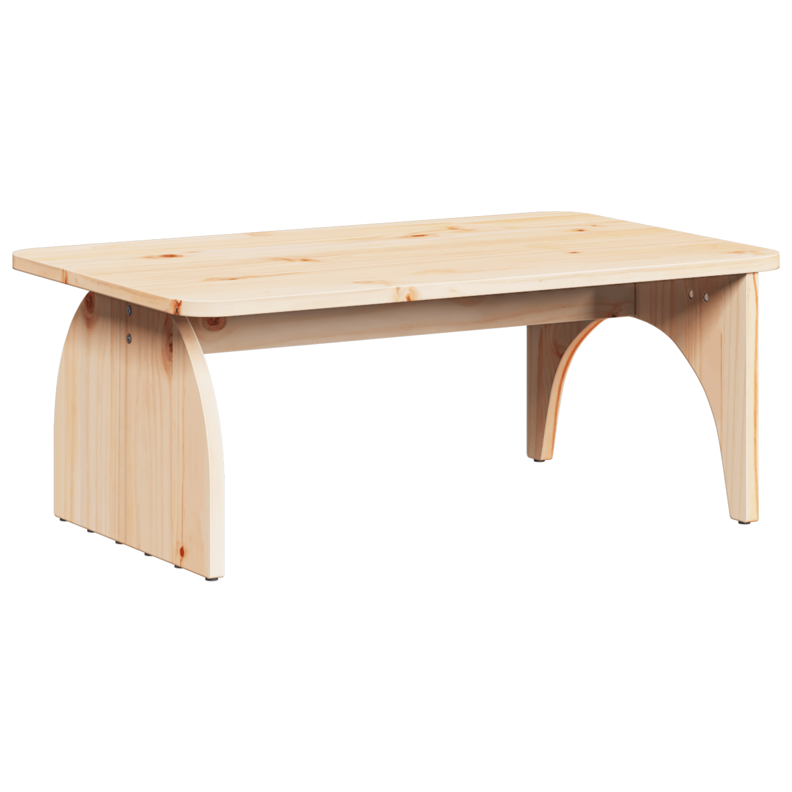 Masa de cafea Natural 80 x 50 x 31 cm Lemn de brad solid — imaginea 2