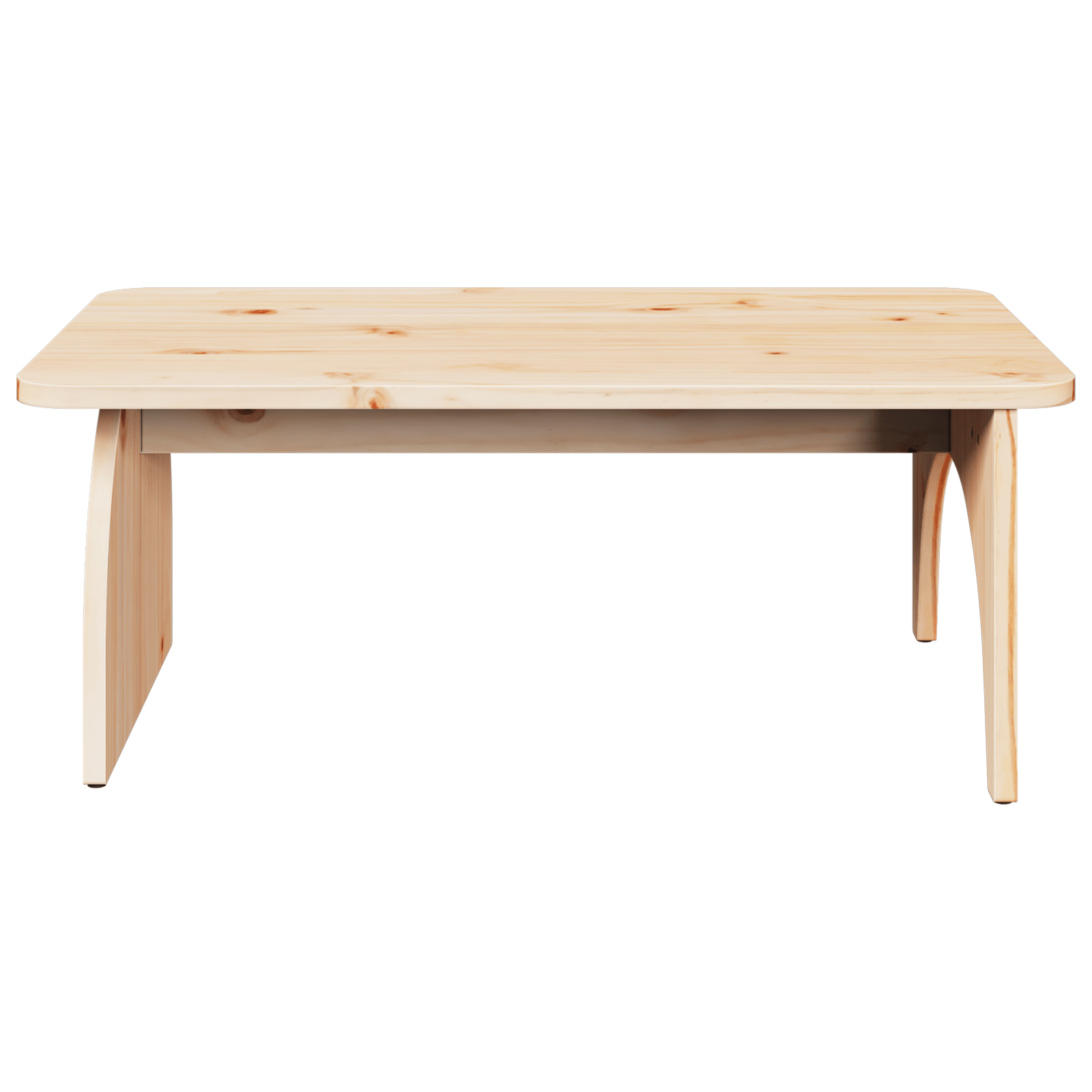 Masa de cafea Natural 80 x 50 x 31 cm Lemn de brad solid — imaginea 5