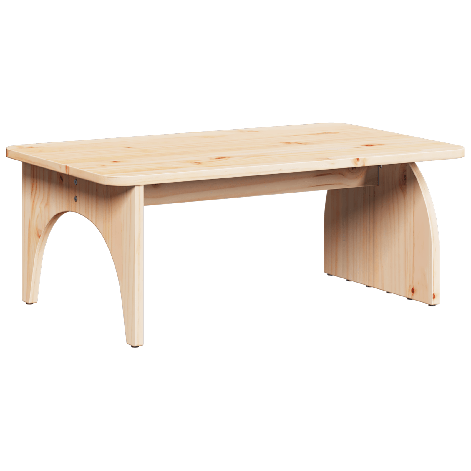 Masa de cafea Natural 80 x 50 x 31 cm Lemn de brad solid — imaginea 7