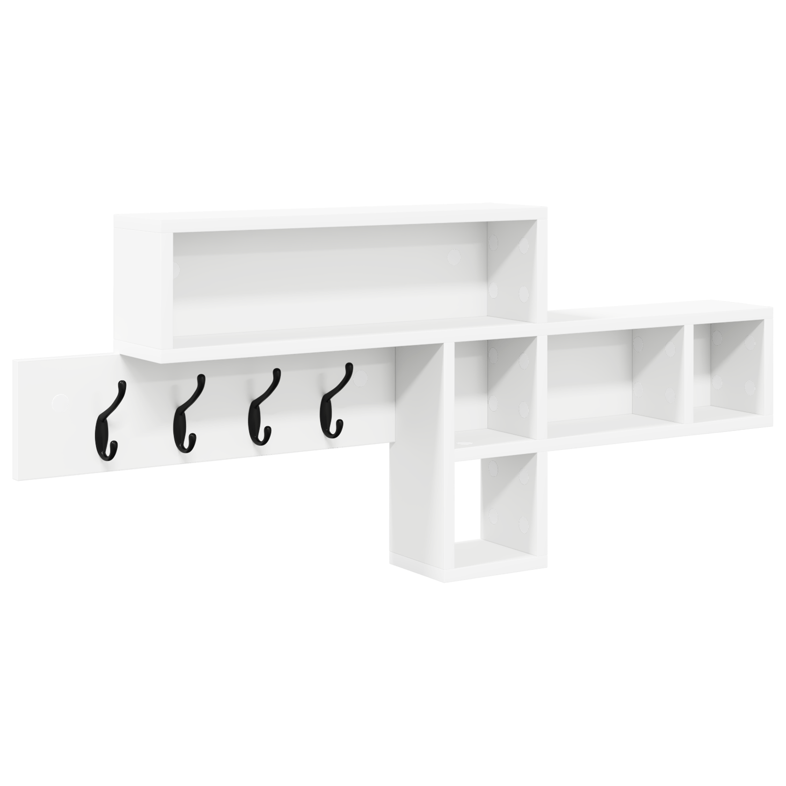 Racator de paltoane montat pe perete Alb 100 x 12 x 43.5 cm — imaginea 2