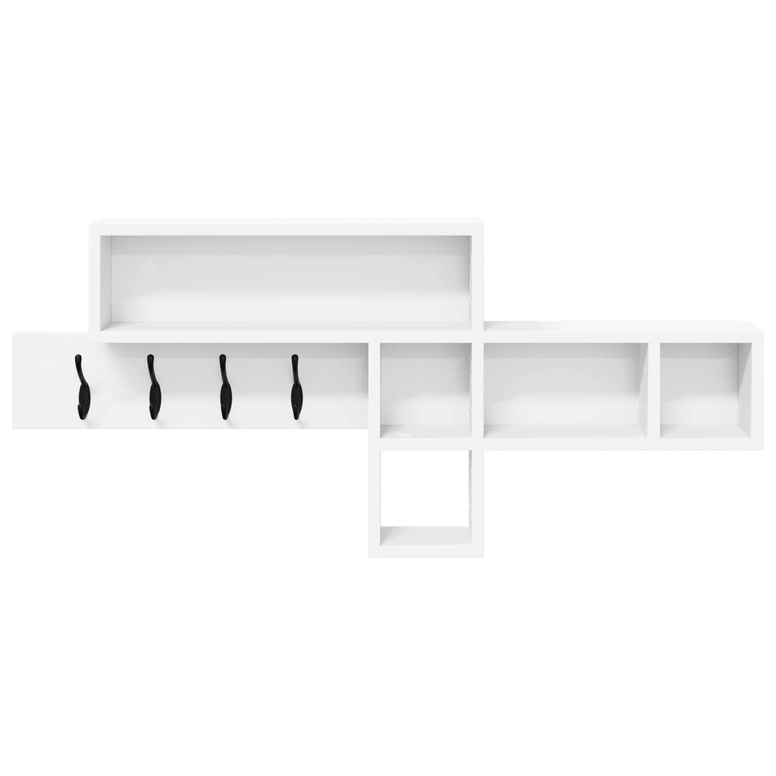 Racator de paltoane montat pe perete Alb 100 x 12 x 43.5 cm — imaginea 4