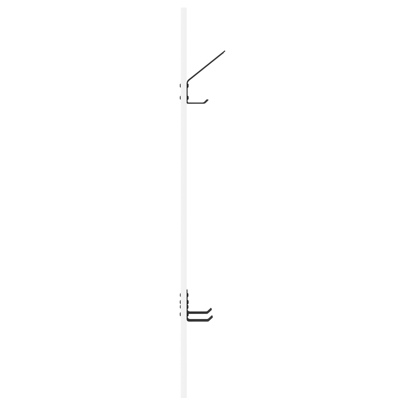 Racator de paltoane montat pe perete Alb 20 x 1.5 x 100 cm — imaginea 6