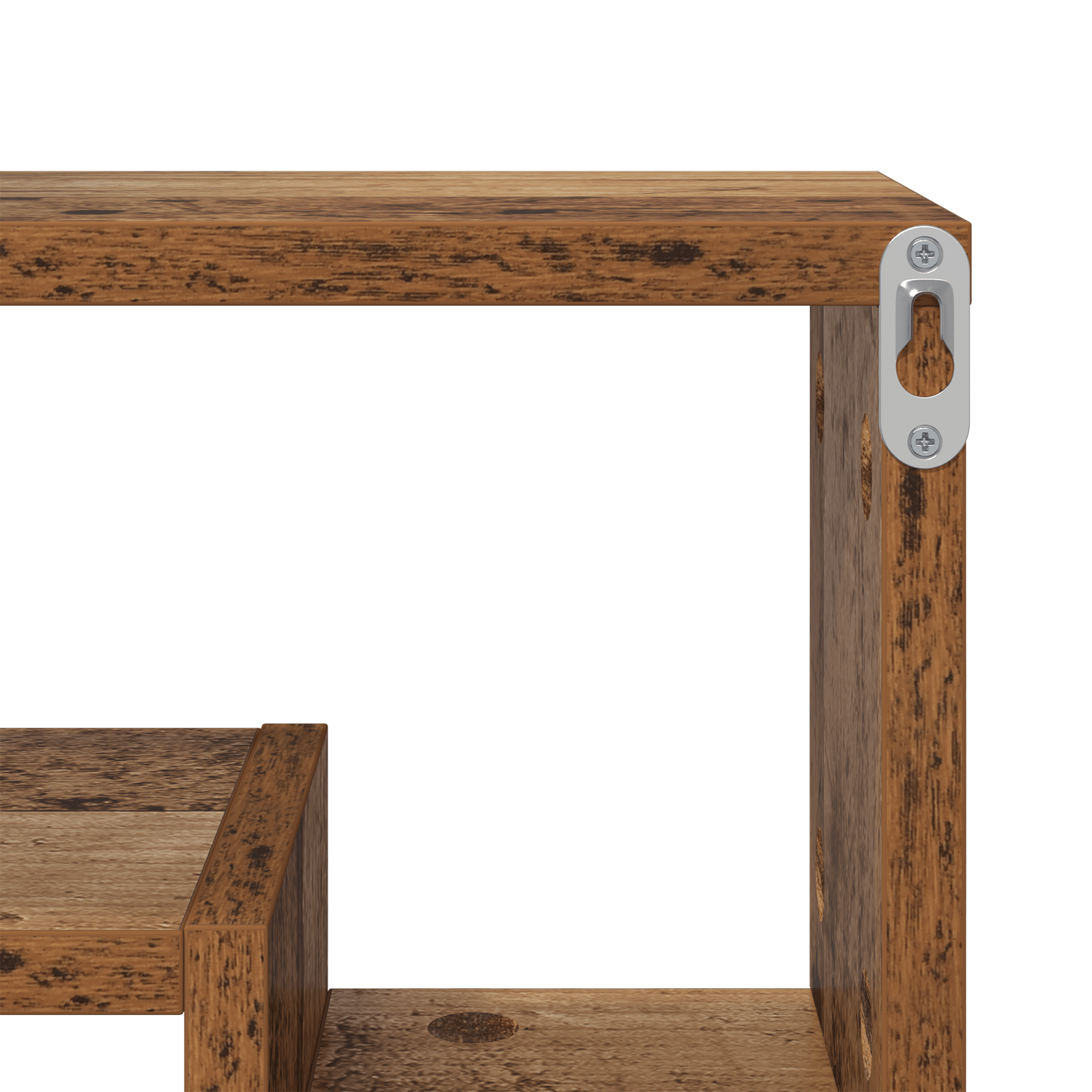 Raft de perete cu raft Lemn vechi 82 x 15 x 51 cm Lemn compozit — imaginea 8
