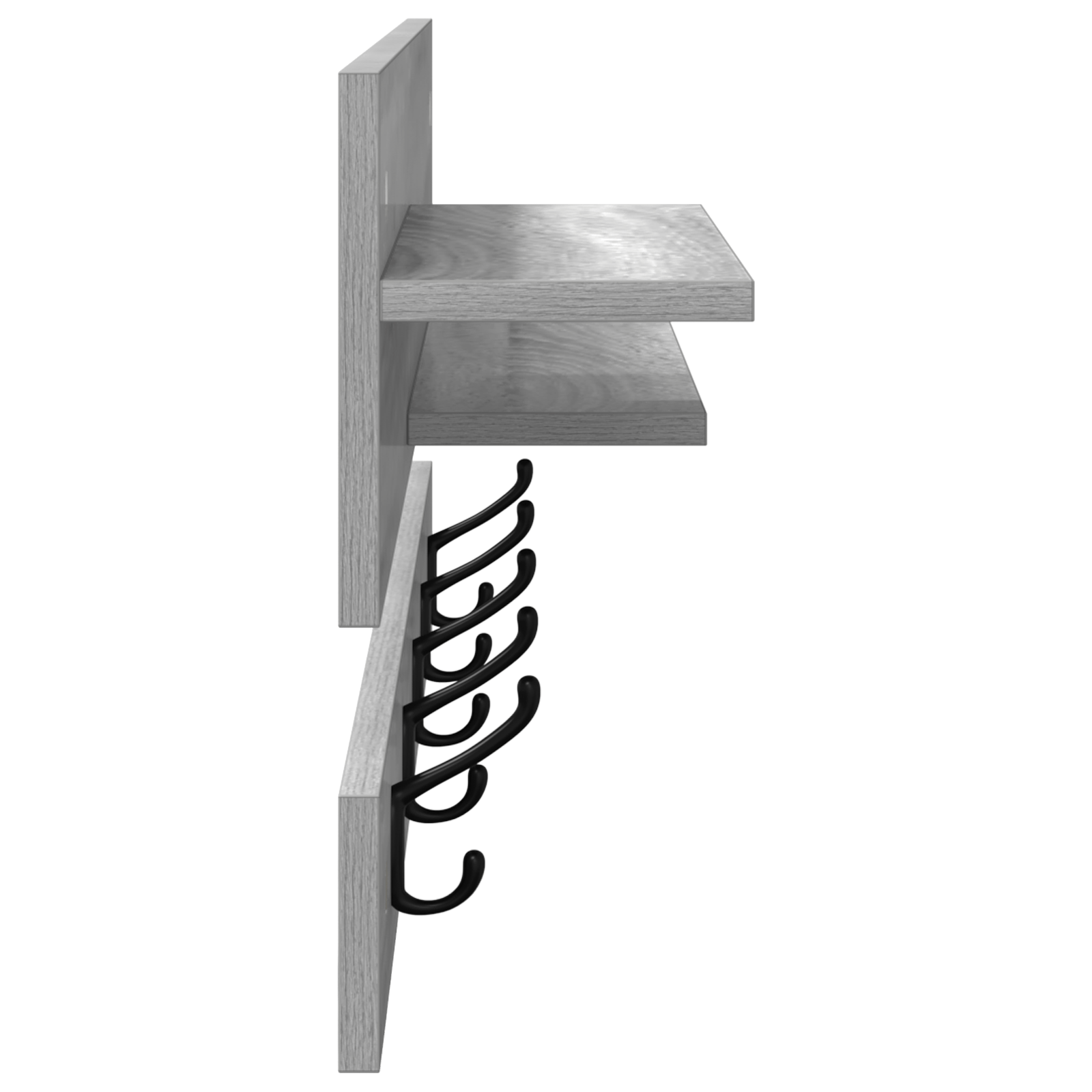 Racator de paltoane montat pe perete sonoma gri 90 x 15 x 36 cm — imaginea 6